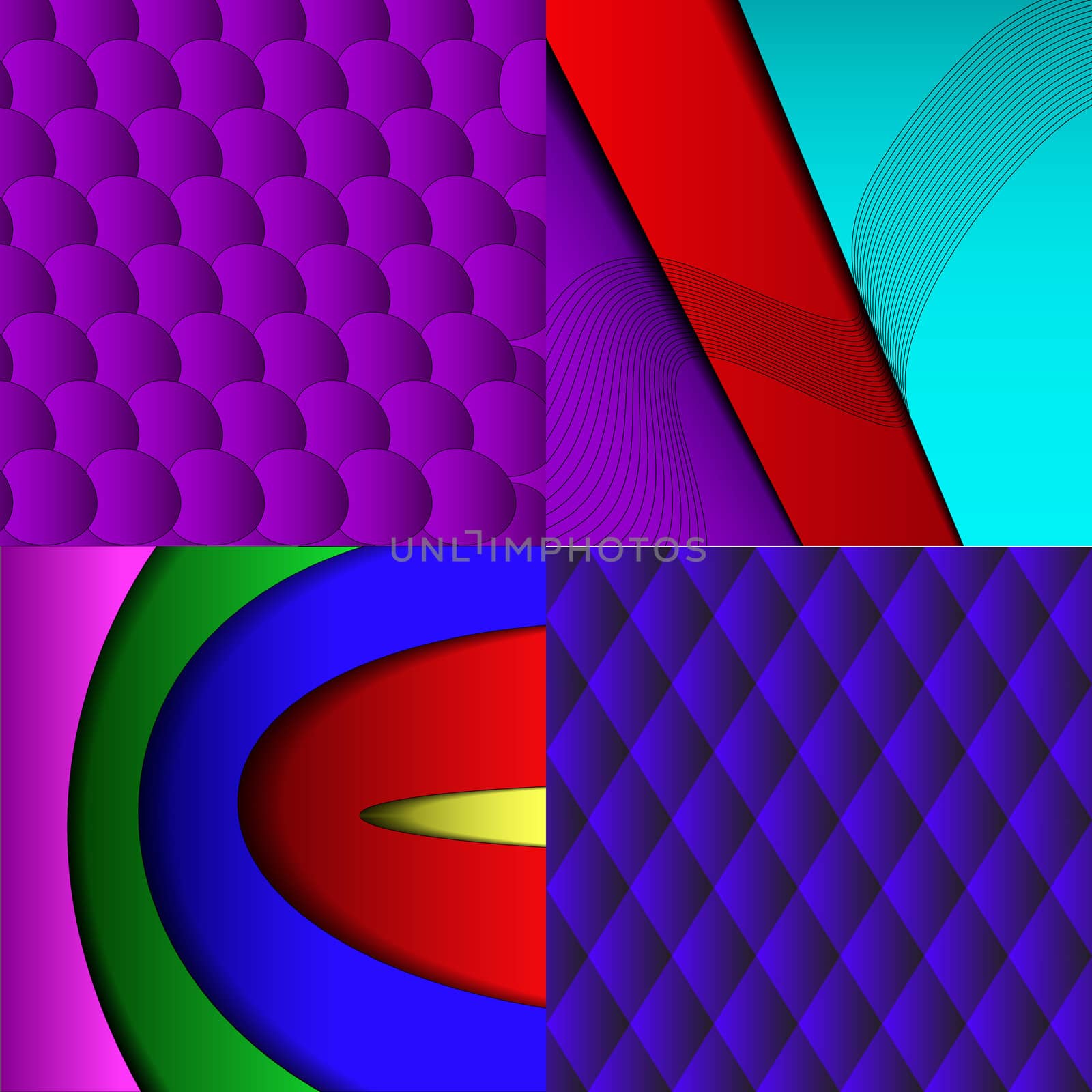 Big Set Of Soft Colored Abstract Background.  illustration