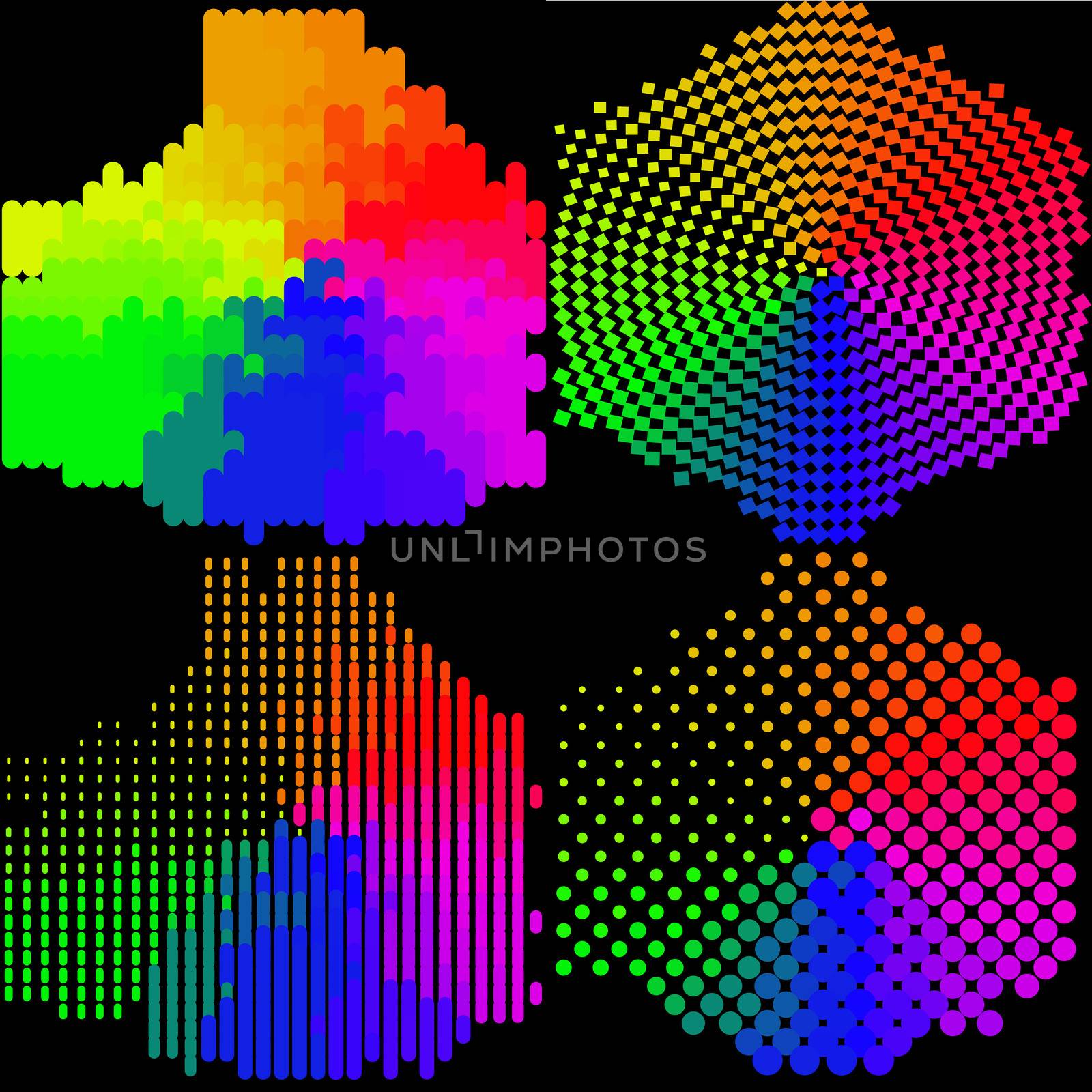Set of Abstract rainbow colorful background.  by serhii_lohvyniuk