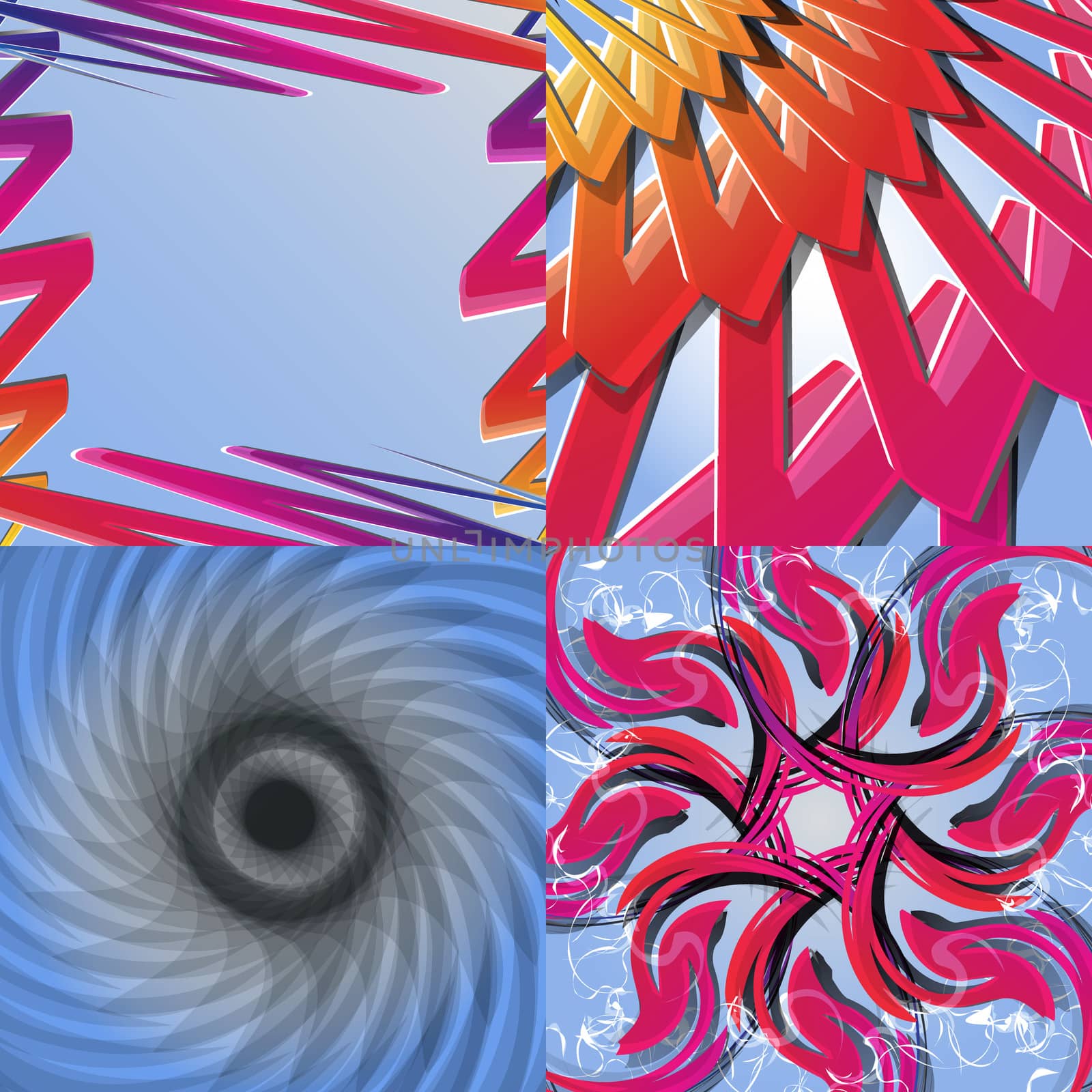 Set of Abstract modern wave colorful background.  by serhii_lohvyniuk