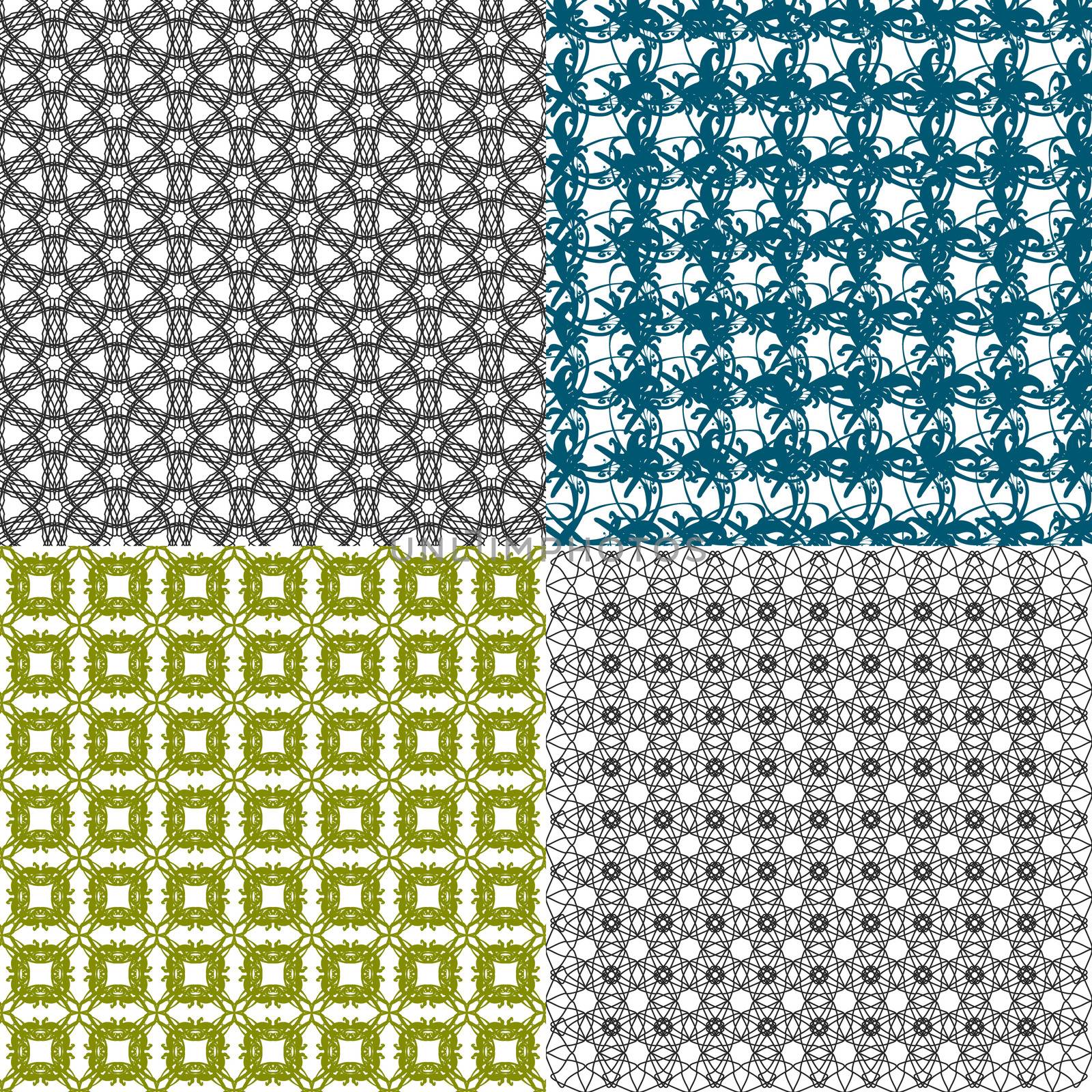 Set of  geometric pattern in op art design.  art. by serhii_lohvyniuk