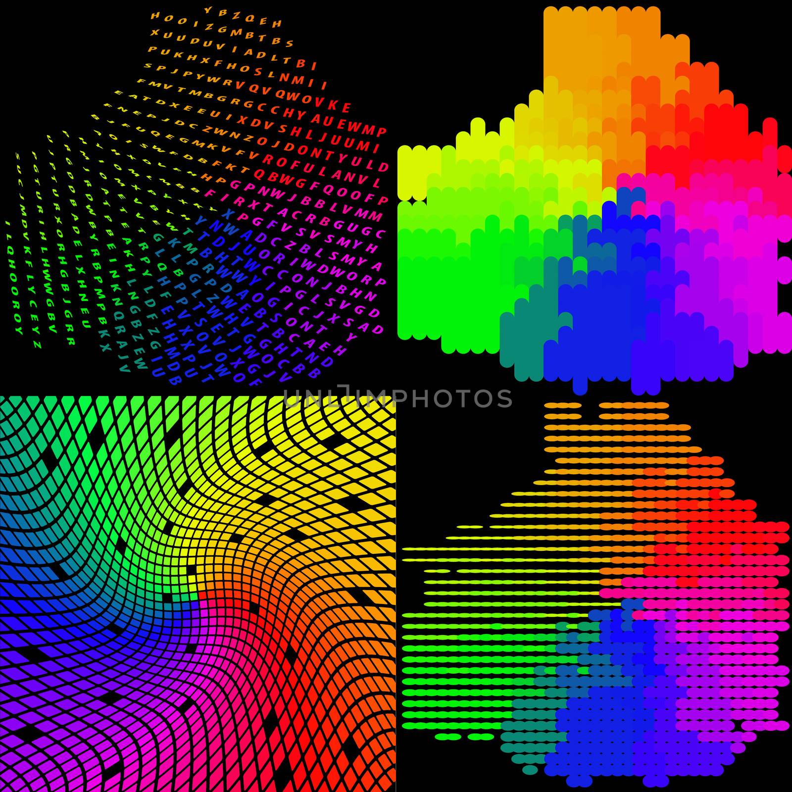 Set of Abstract rainbow colorful background.  by serhii_lohvyniuk