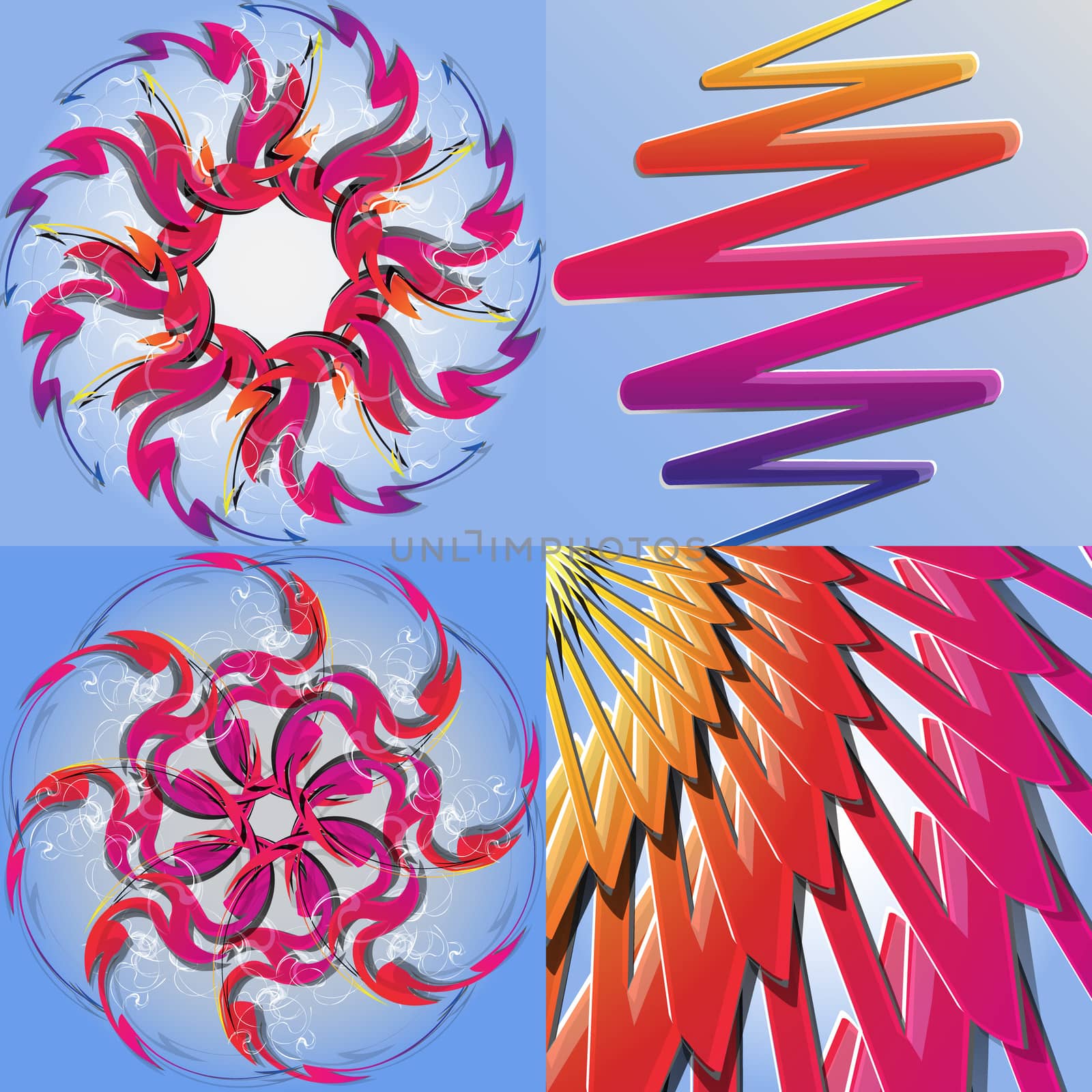 Set of Abstract modern wave colorful background.  by serhii_lohvyniuk