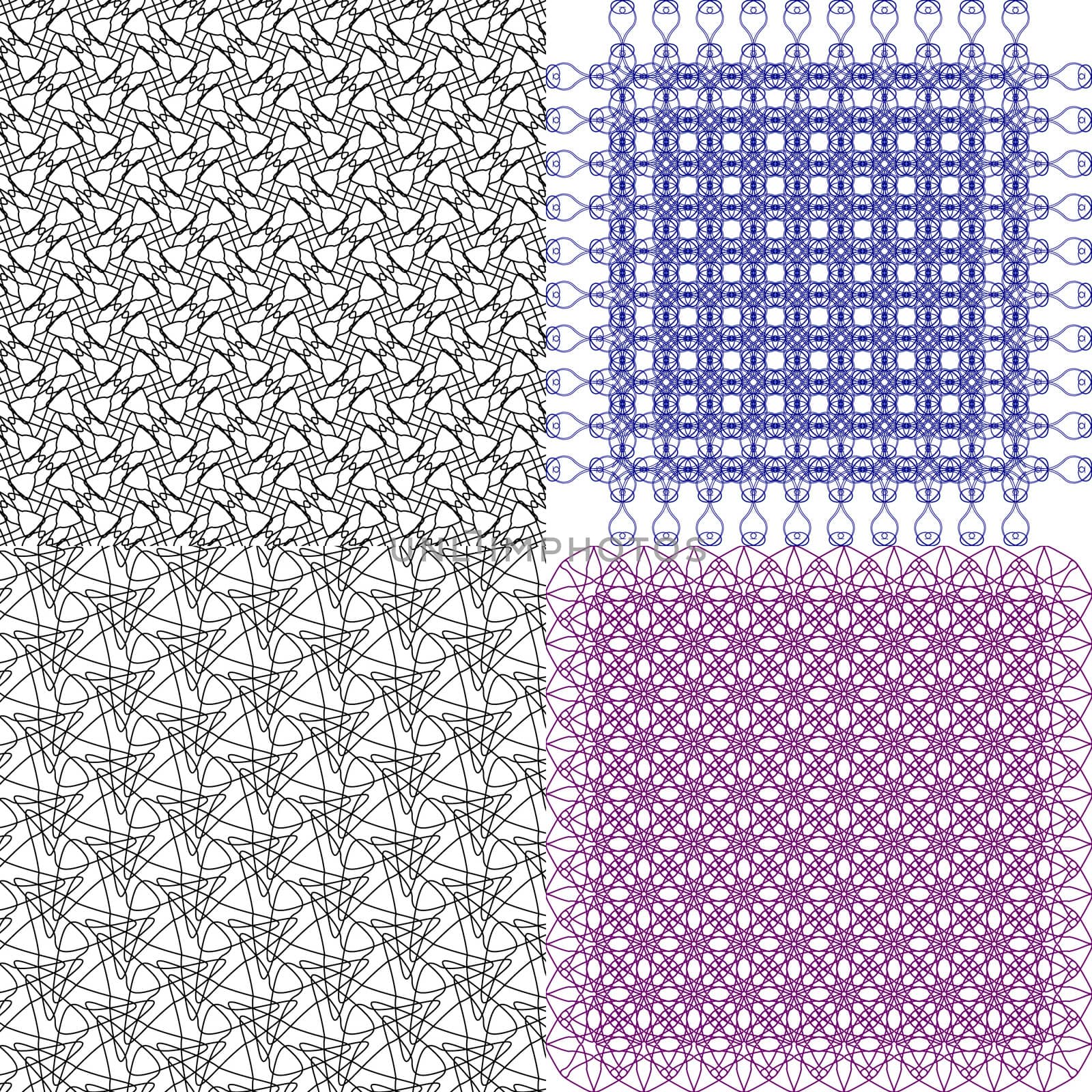 Set of  geometric pattern in op art design.  art. by serhii_lohvyniuk