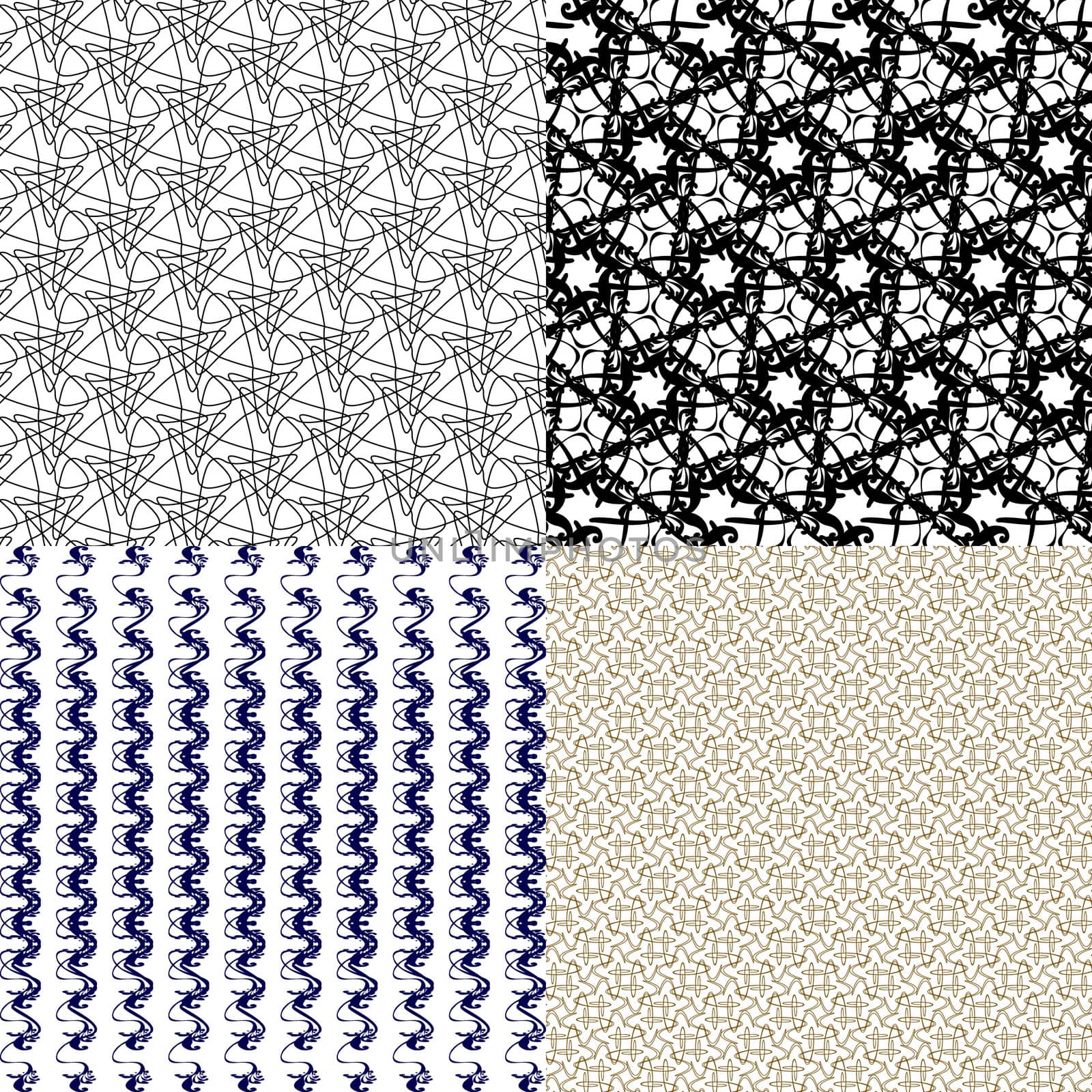 Set of  geometric pattern in op art design.  art. by serhii_lohvyniuk