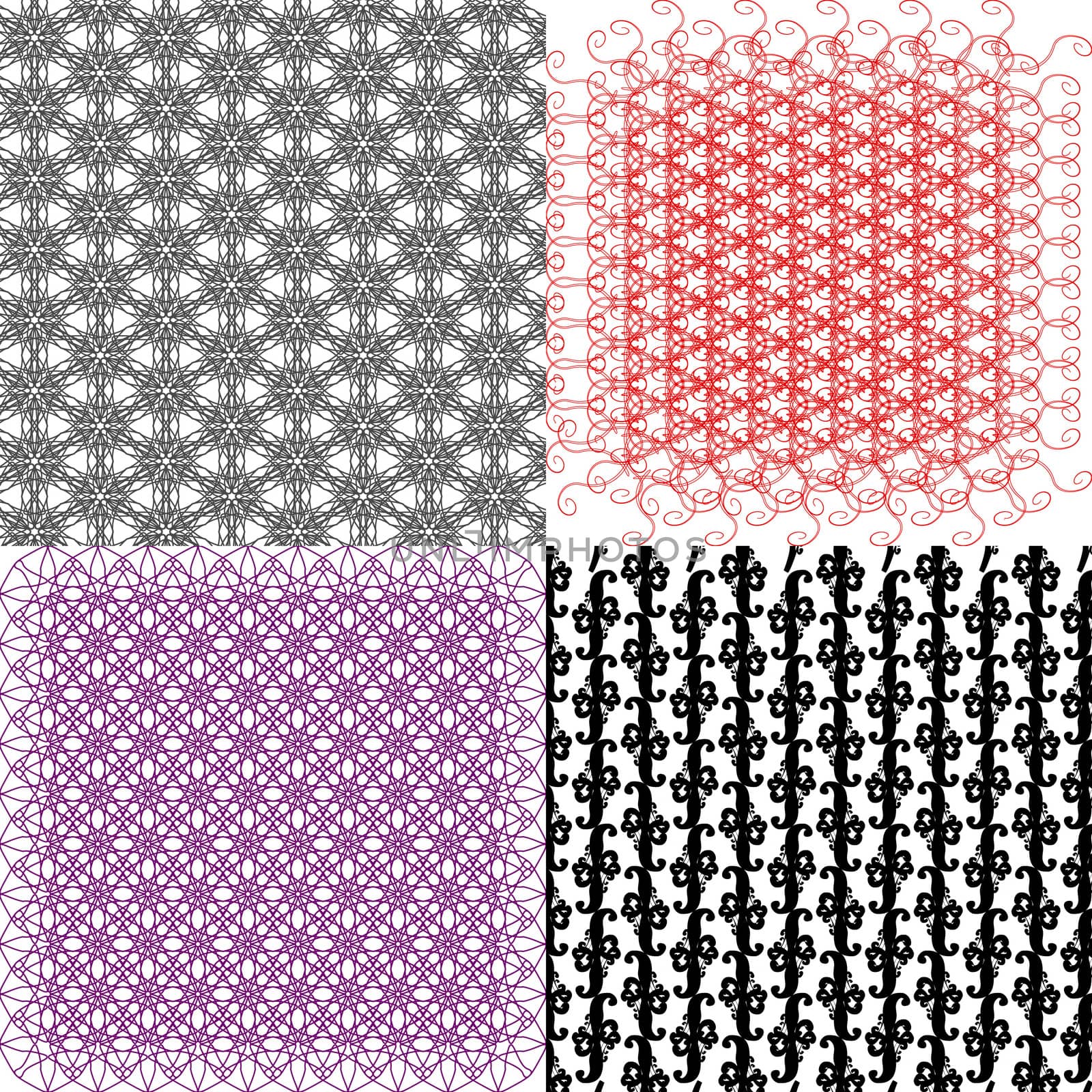 Set of  geometric pattern in op art design.  illustration art