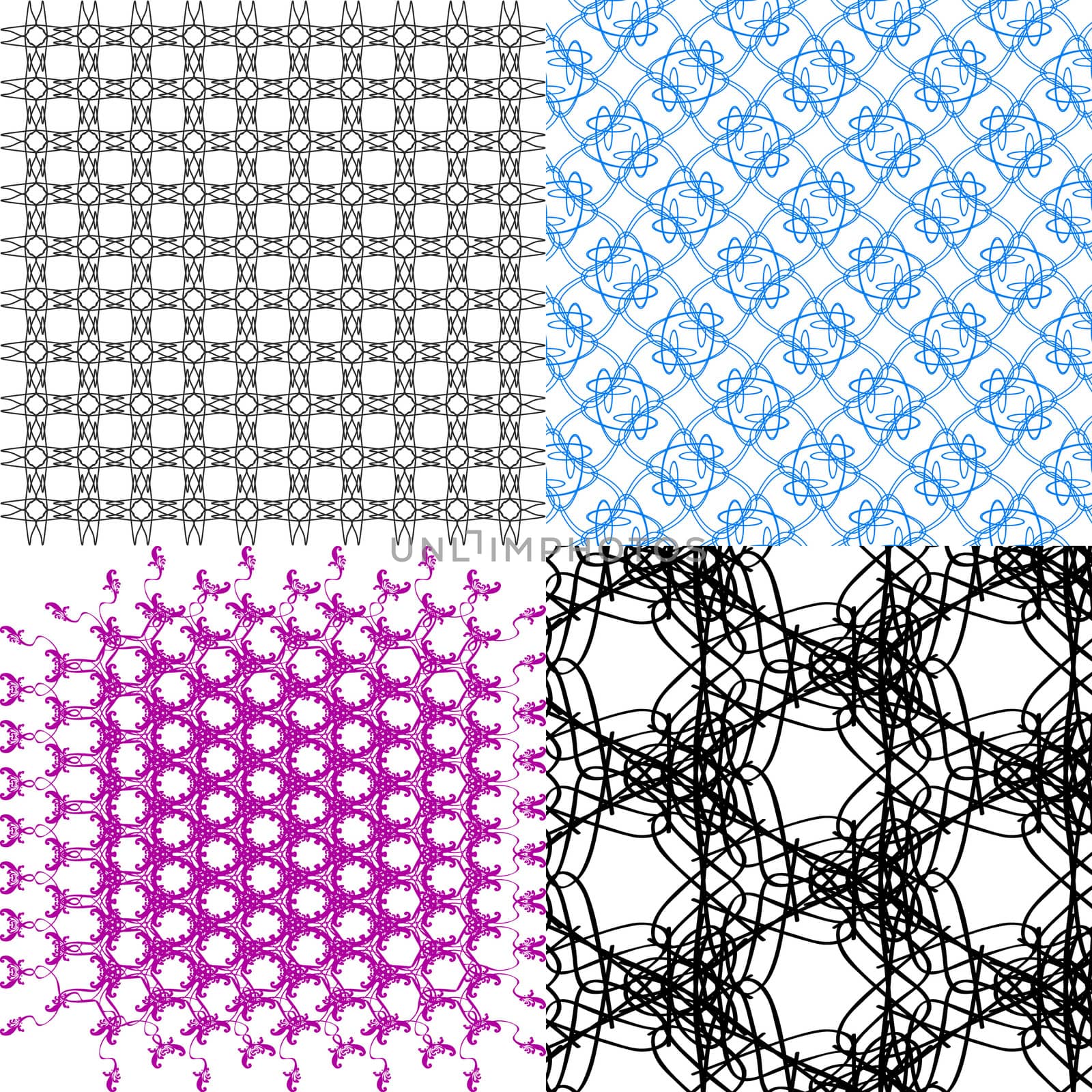 Set of  geometric pattern in op art design.  art. by serhii_lohvyniuk