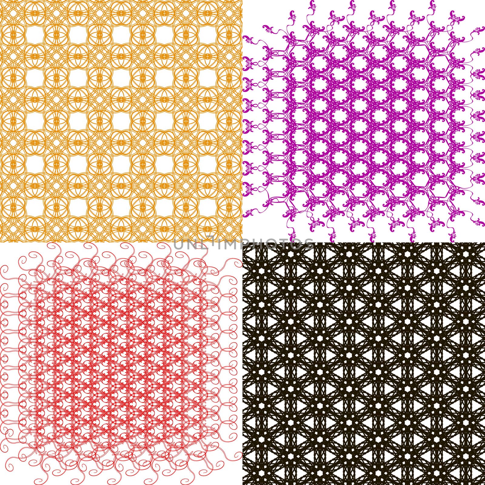 Set of abstract vintage geometric wallpaper pattern background.  illustration