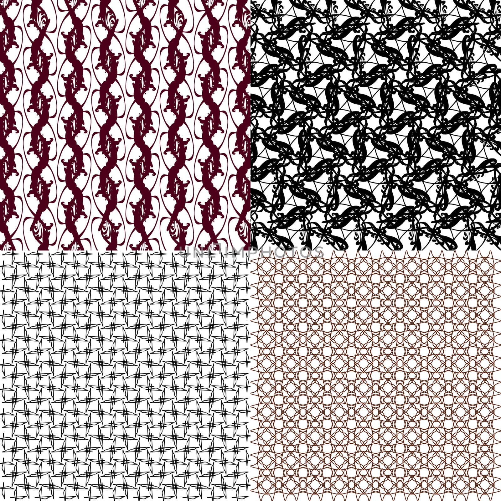 Set of abstract vintage geometric wallpaper pattern background.  illustration