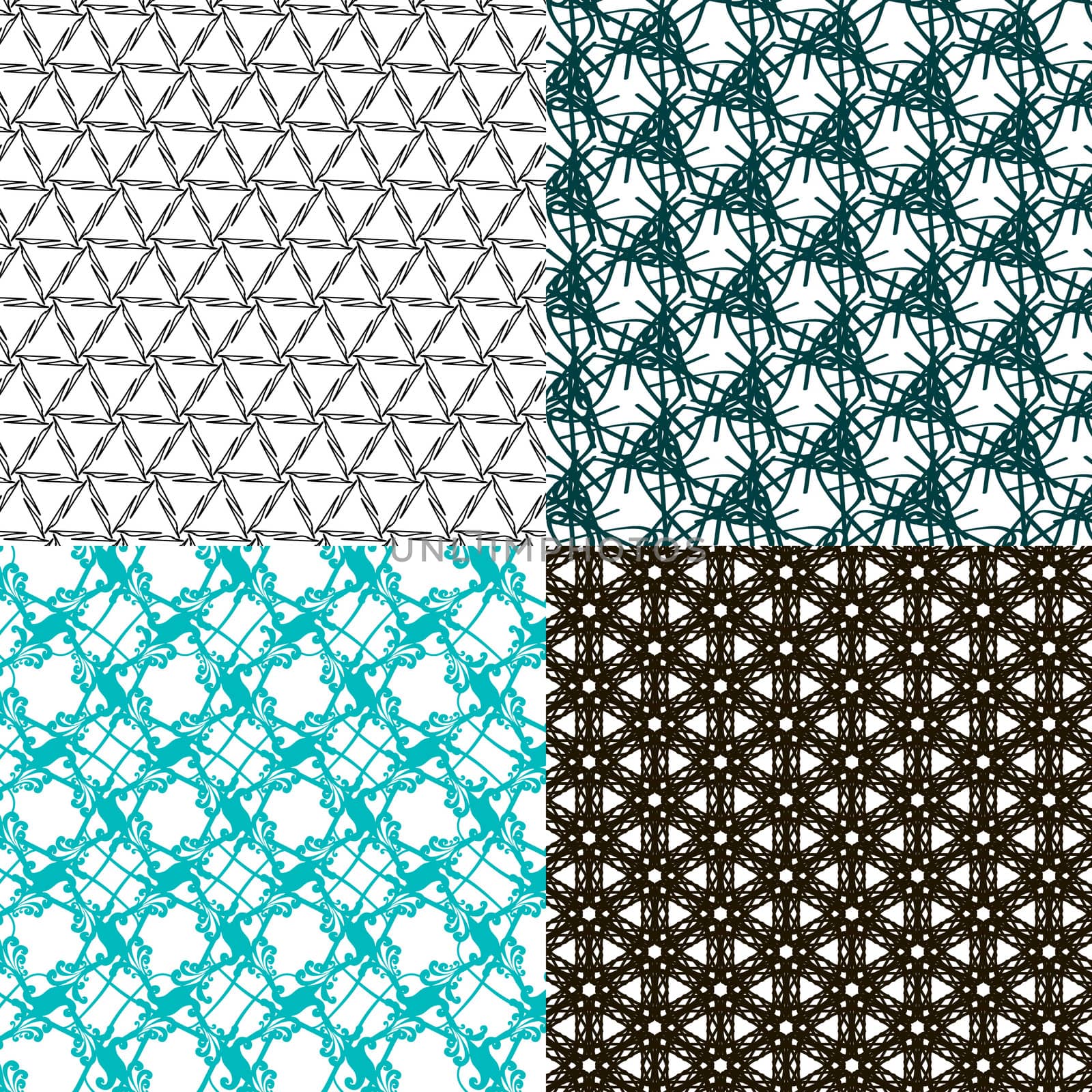 Set of abstract vintage geometric wallpaper pattern background.  by serhii_lohvyniuk