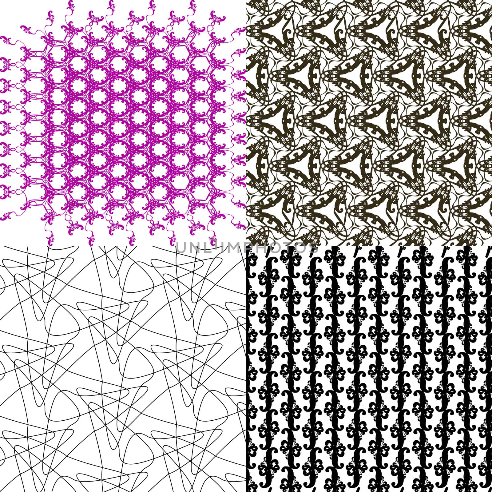 Set of  geometric pattern in op art design.  art. by serhii_lohvyniuk