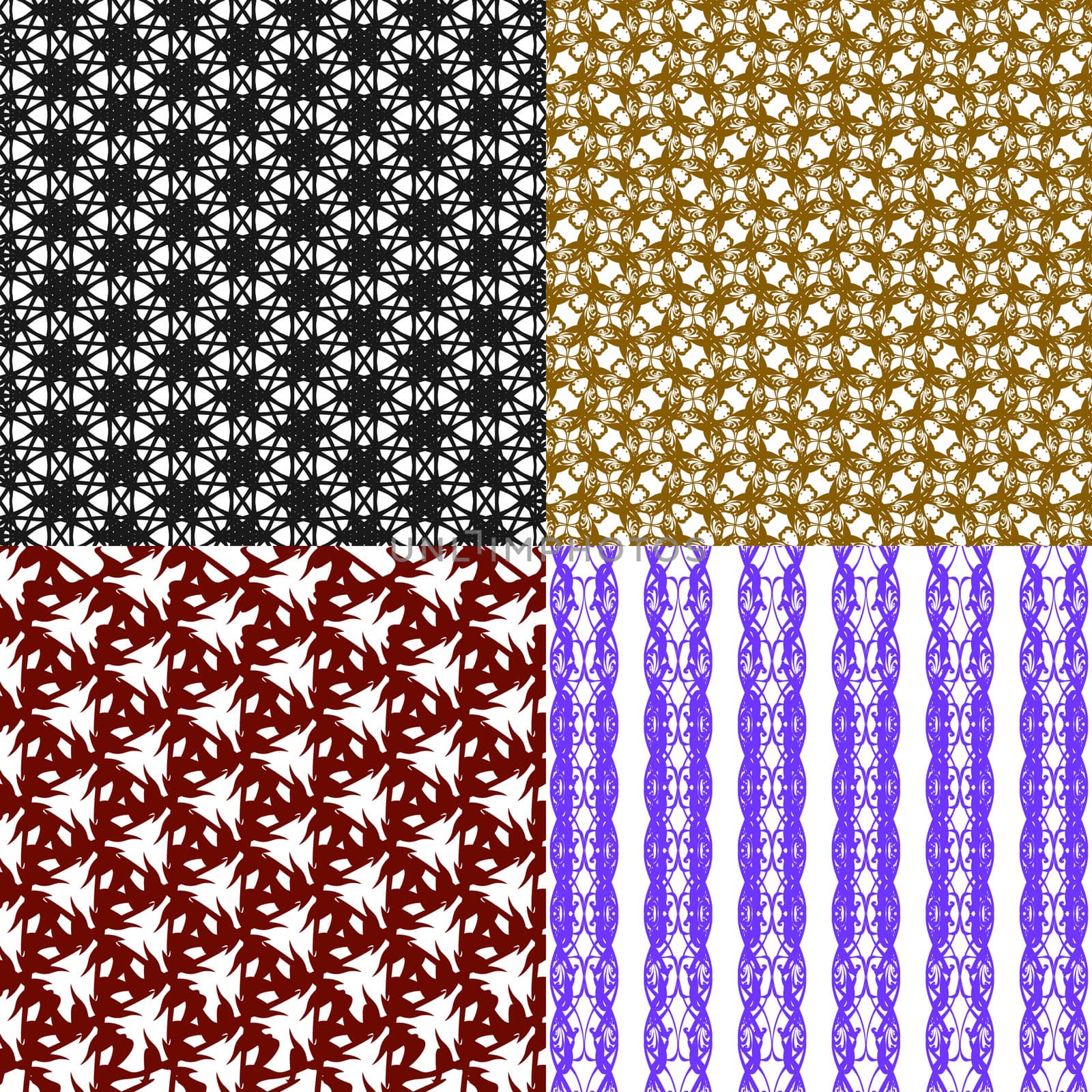 Set of abstract vintage geometric wallpaper pattern background.  by serhii_lohvyniuk