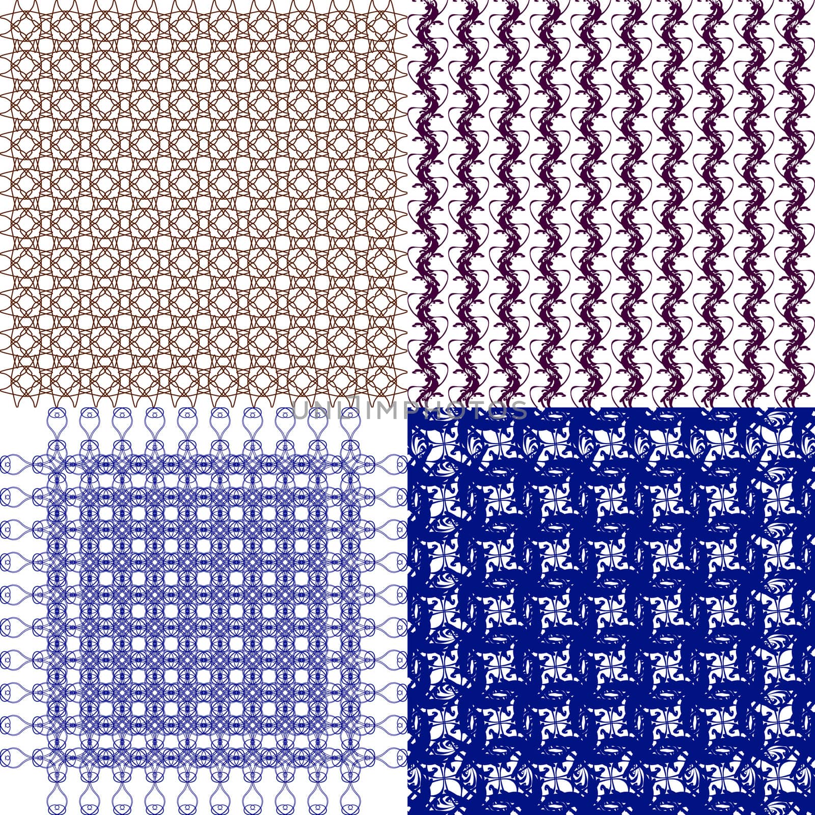 Set of abstract vintage geometric wallpaper pattern background.  illustration