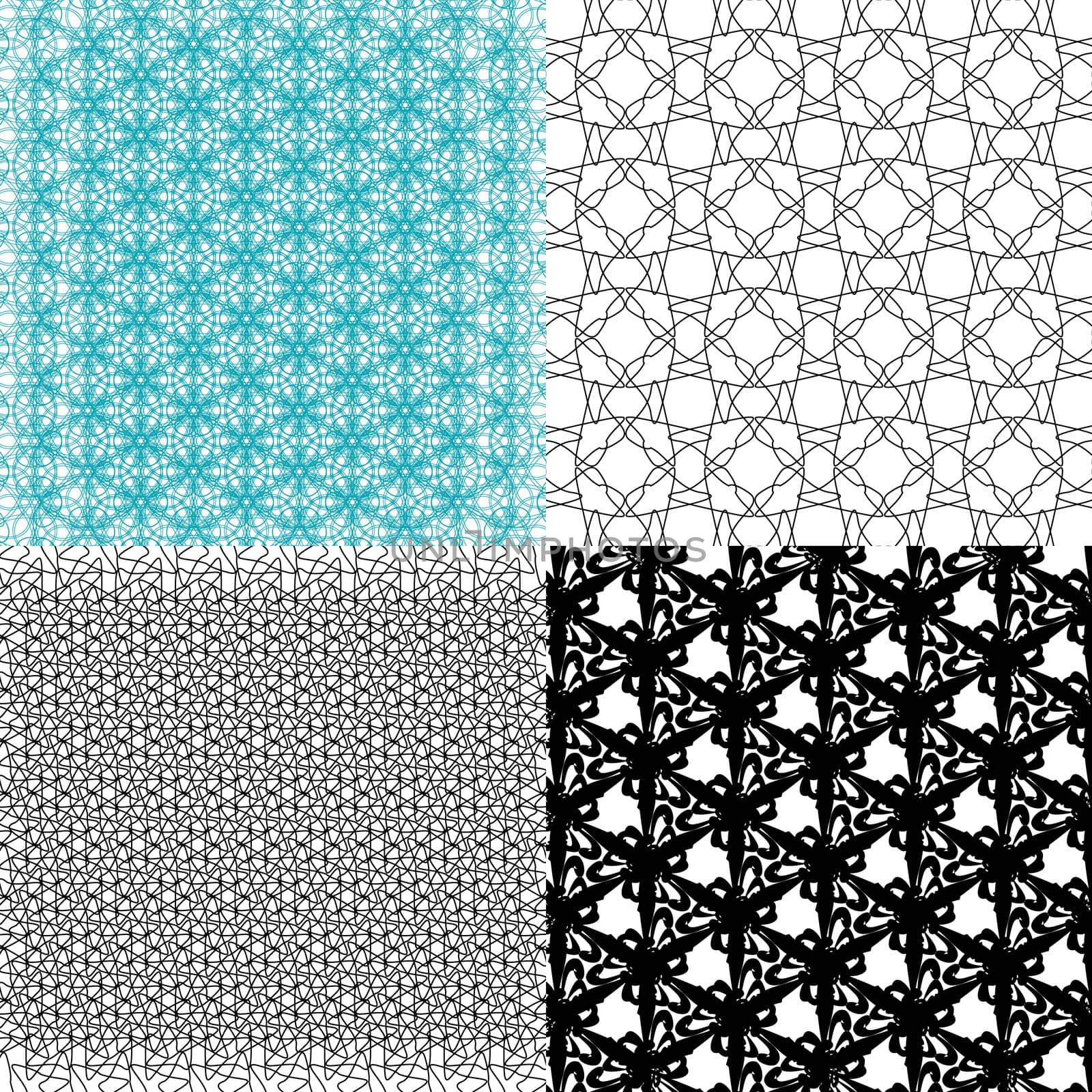 Set of  geometric pattern in op art design.  illustration art