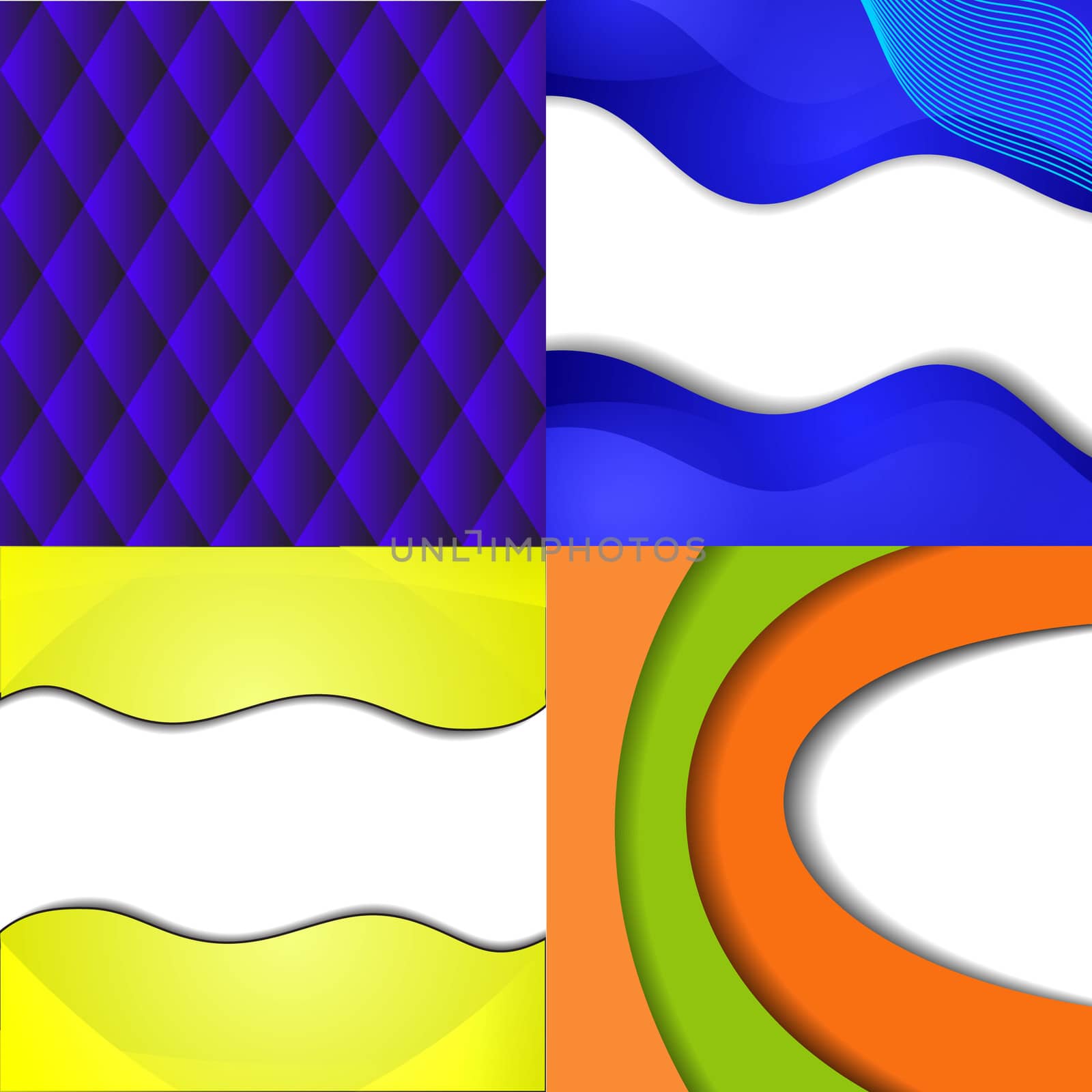 Set of bright abstract backgrounds. Design eps 10.  by serhii_lohvyniuk