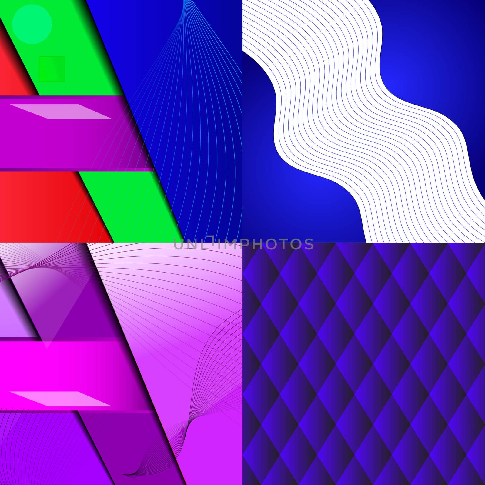 Set of bright abstract backgrounds. Design eps 10.  by serhii_lohvyniuk