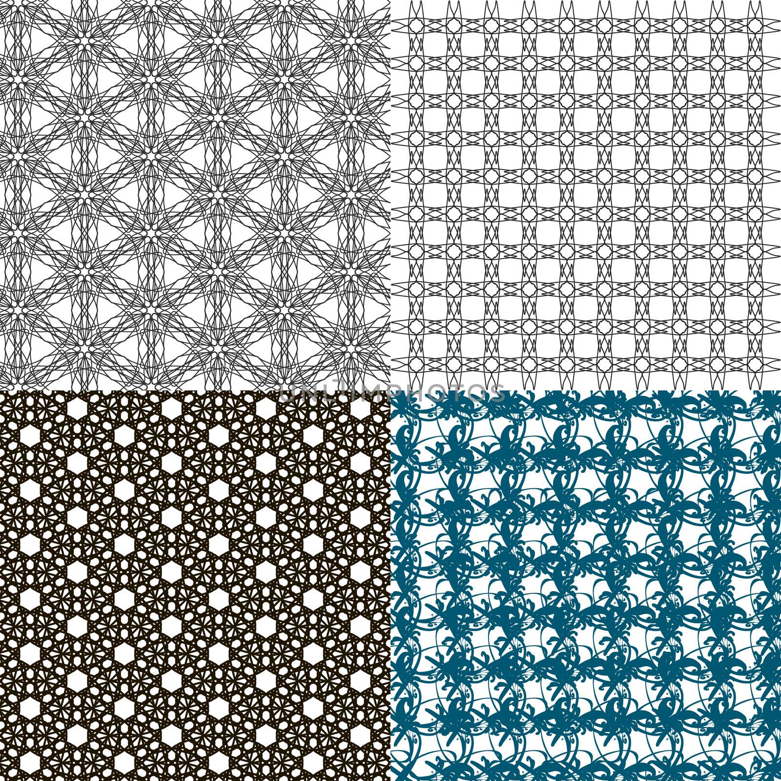 Set of abstract vintage geometric wallpaper pattern background.  by serhii_lohvyniuk