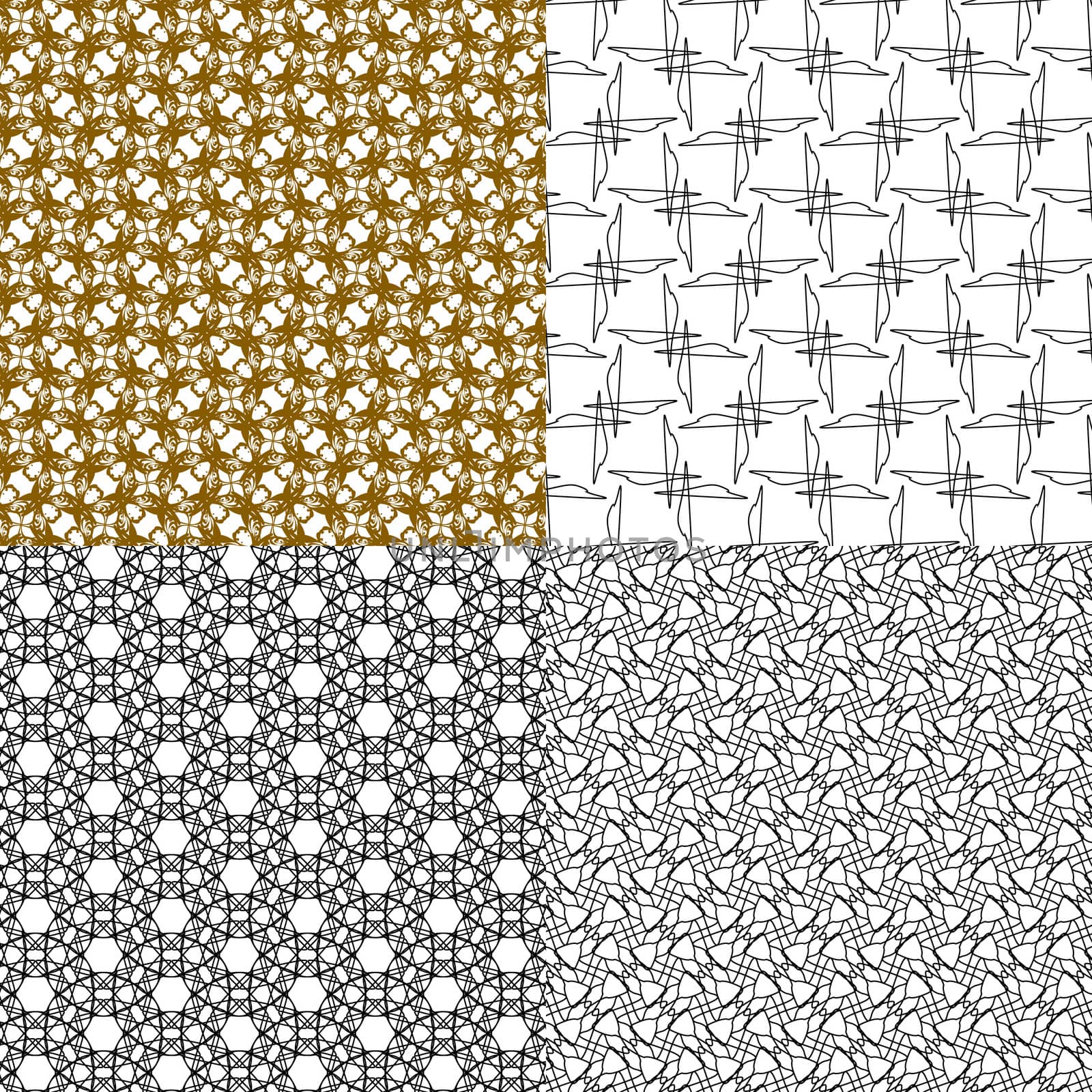 Set of abstract vintage geometric wallpaper pattern background.  illustration