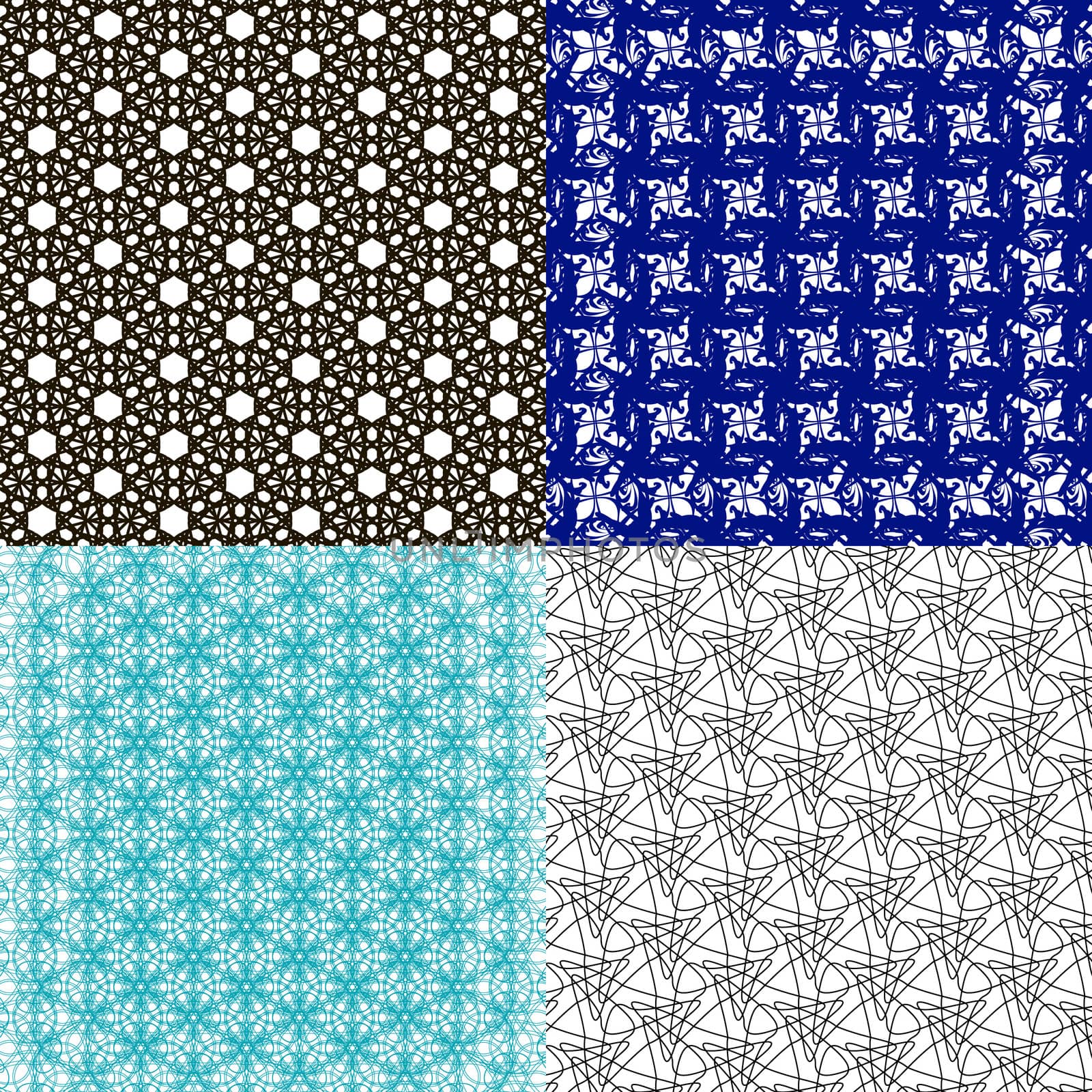 Set of abstract vintage geometric wallpaper pattern background.  by serhii_lohvyniuk