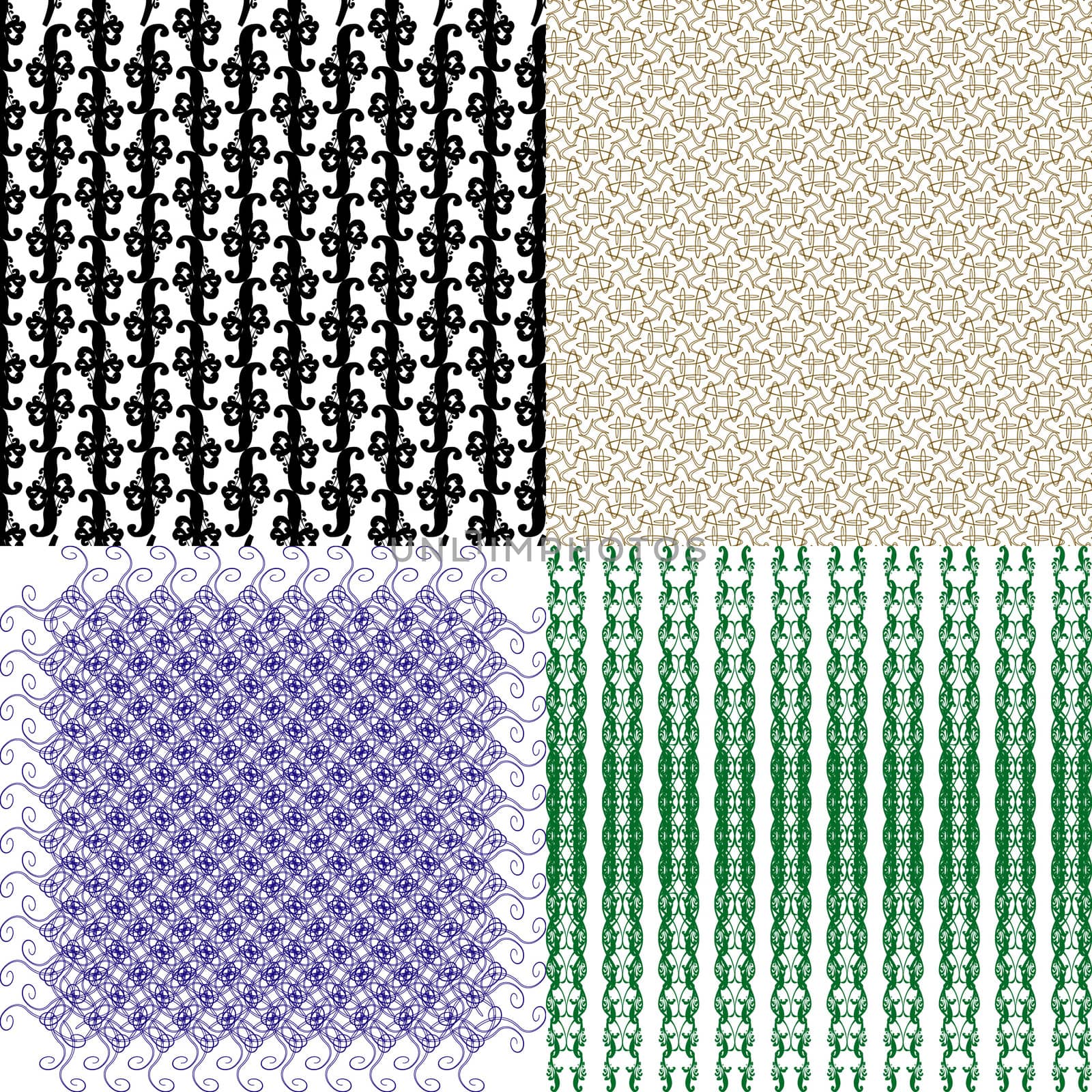 Set of abstract vintage geometric wallpaper pattern background.  illustration