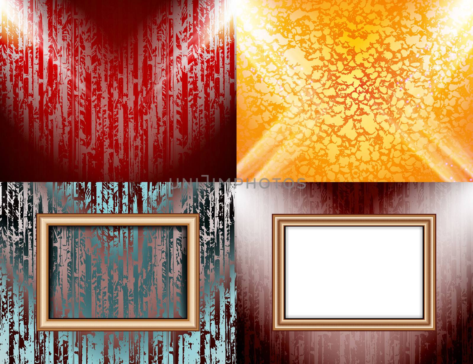 Set of Background with frames and spotlights.  by serhii_lohvyniuk