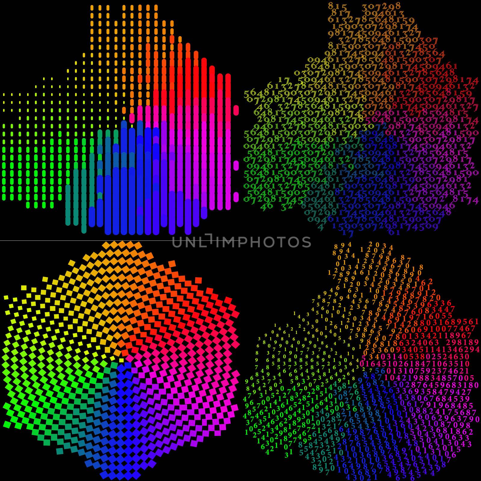 Set of Abstract rainbow colorful background.  by serhii_lohvyniuk