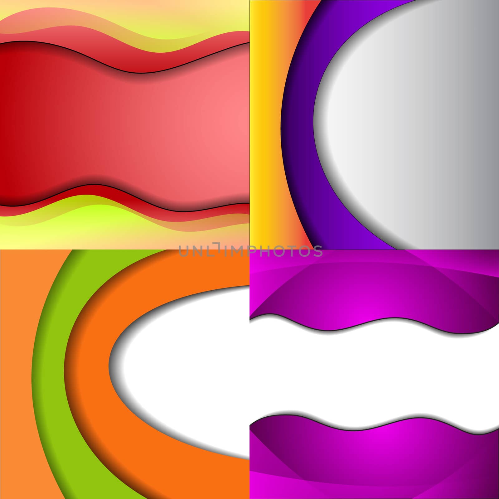 Set of bright abstract backgrounds. Design eps 10.  illustration