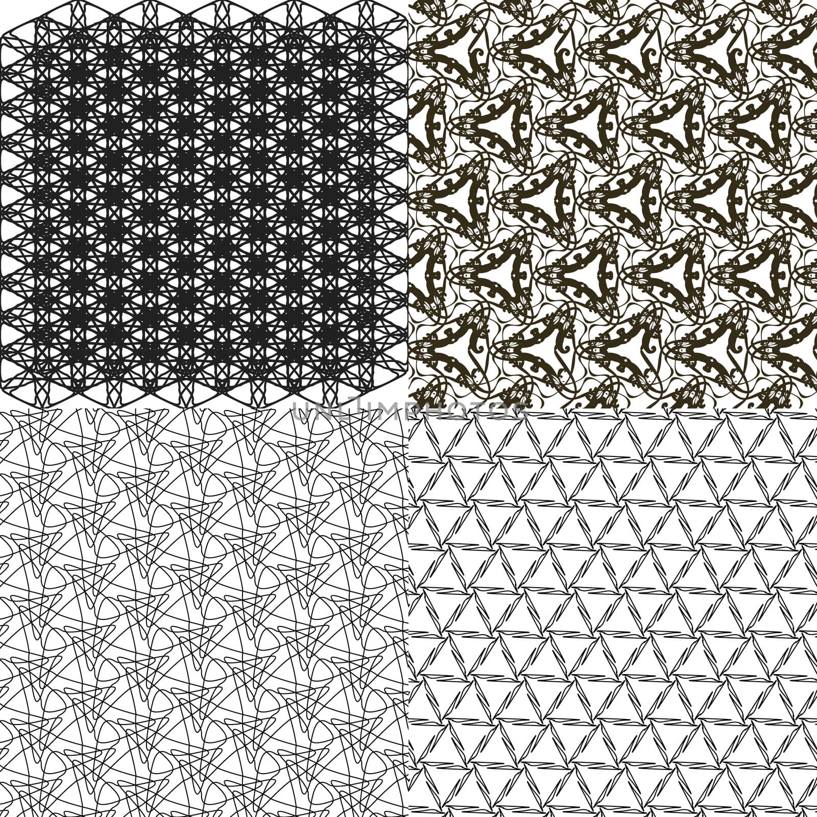Geometric patterns, tiling. Set of  abstract vintage backgrounds.  by serhii_lohvyniuk