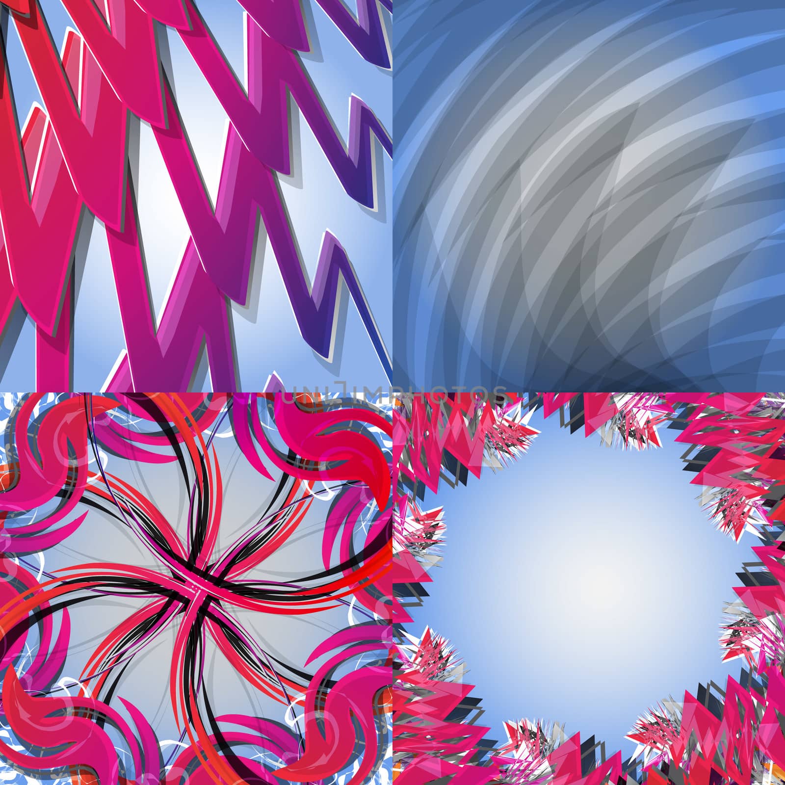 Set of Abstract Rainbow concept background.  illustration