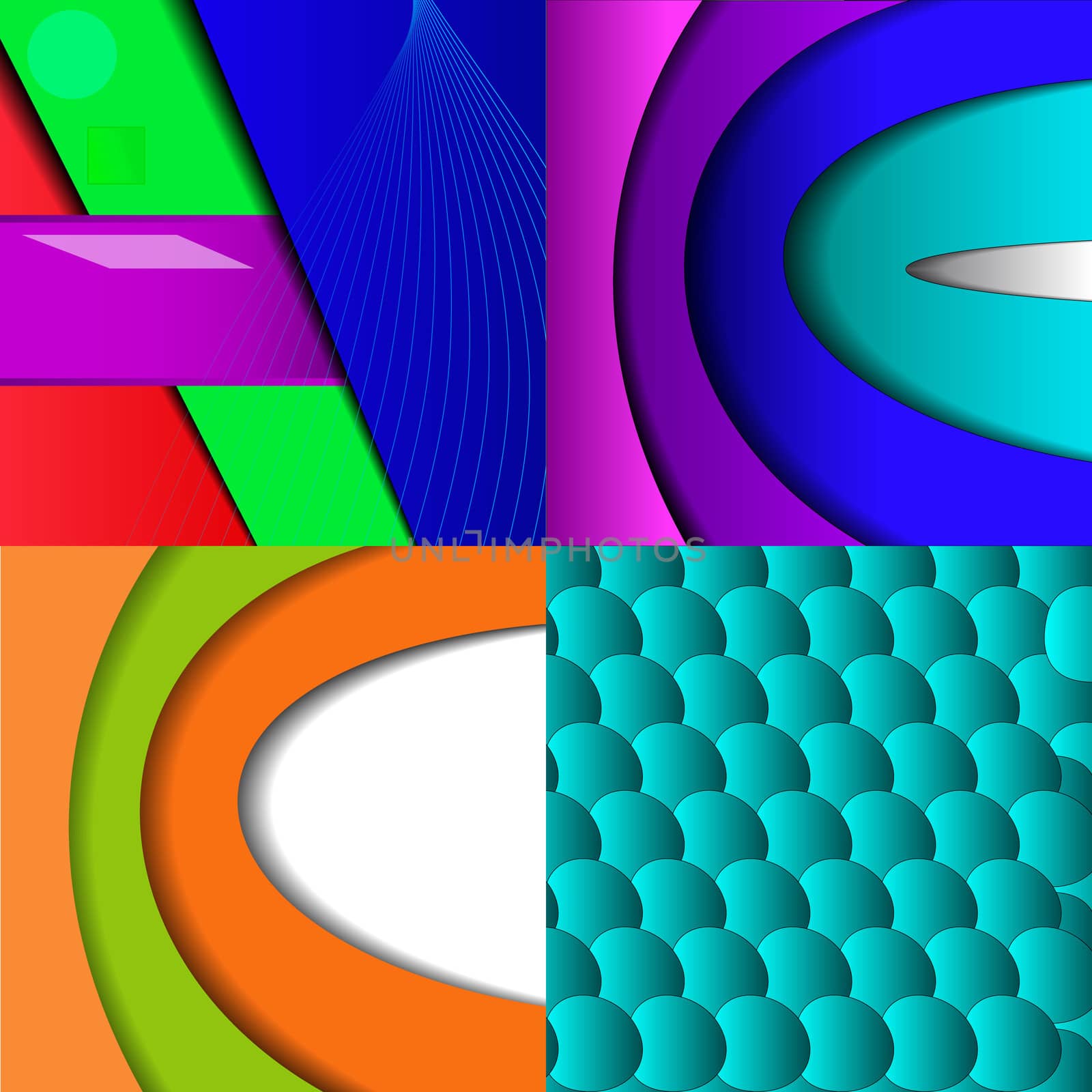 Collection of abstract multicolored backgrounds. Eps 10 design.  by serhii_lohvyniuk