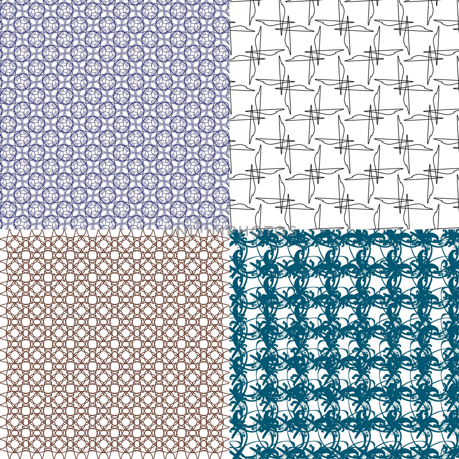 Set of abstract vintage geometric wallpaper pattern background.  by serhii_lohvyniuk