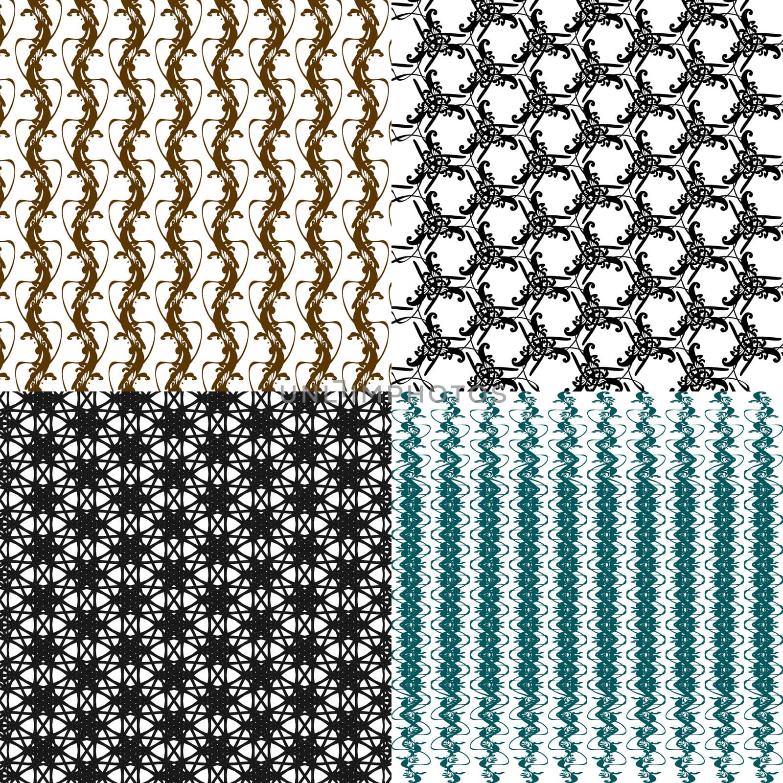 Set of abstract vintage geometric wallpaper pattern background.  illustration