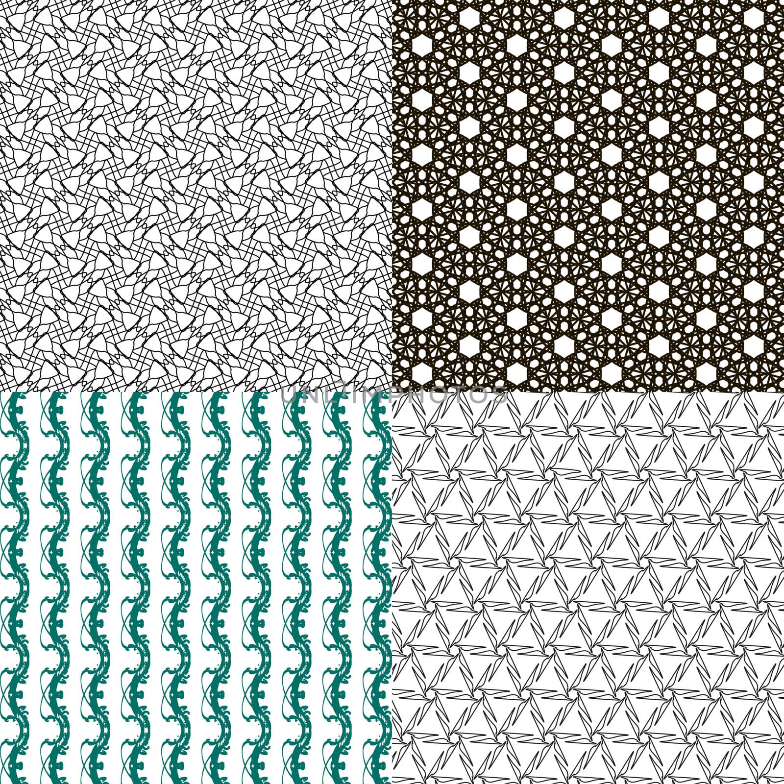 Set of  geometric pattern in op art design.  art. by serhii_lohvyniuk