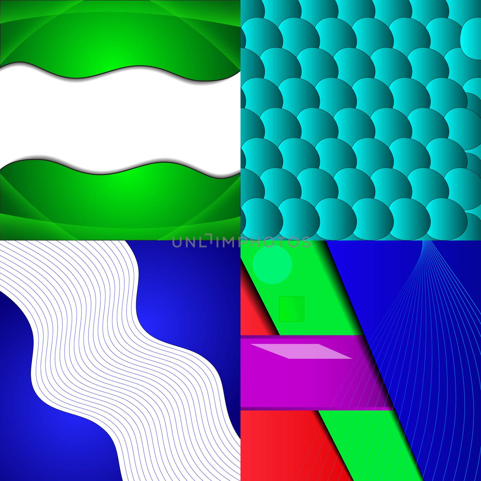 Set of bright abstract backgrounds. Design eps 10.  by serhii_lohvyniuk