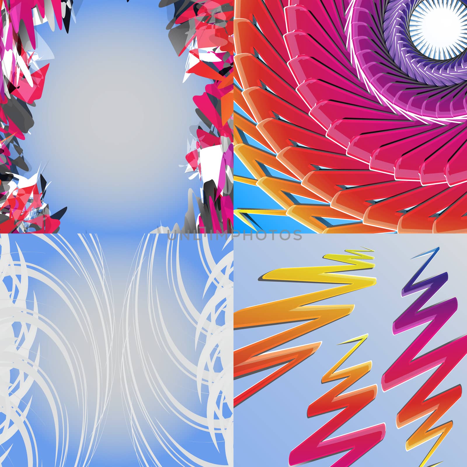 Set of Abstract Rainbow concept background.  by serhii_lohvyniuk