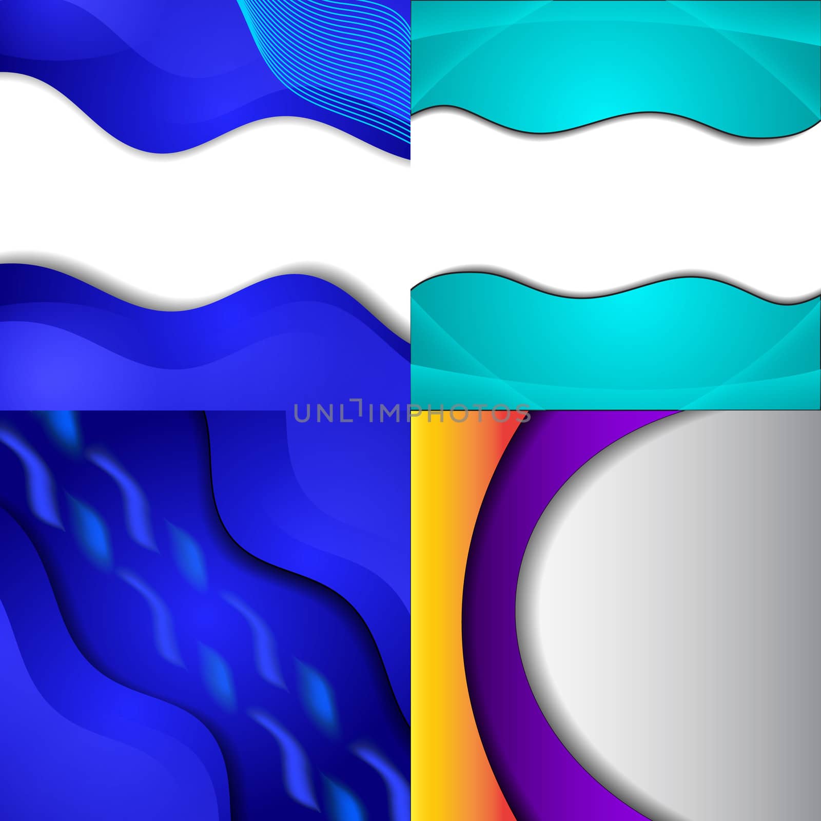 Collection of abstract multicolored backgrounds. Eps 10 design.  by serhii_lohvyniuk