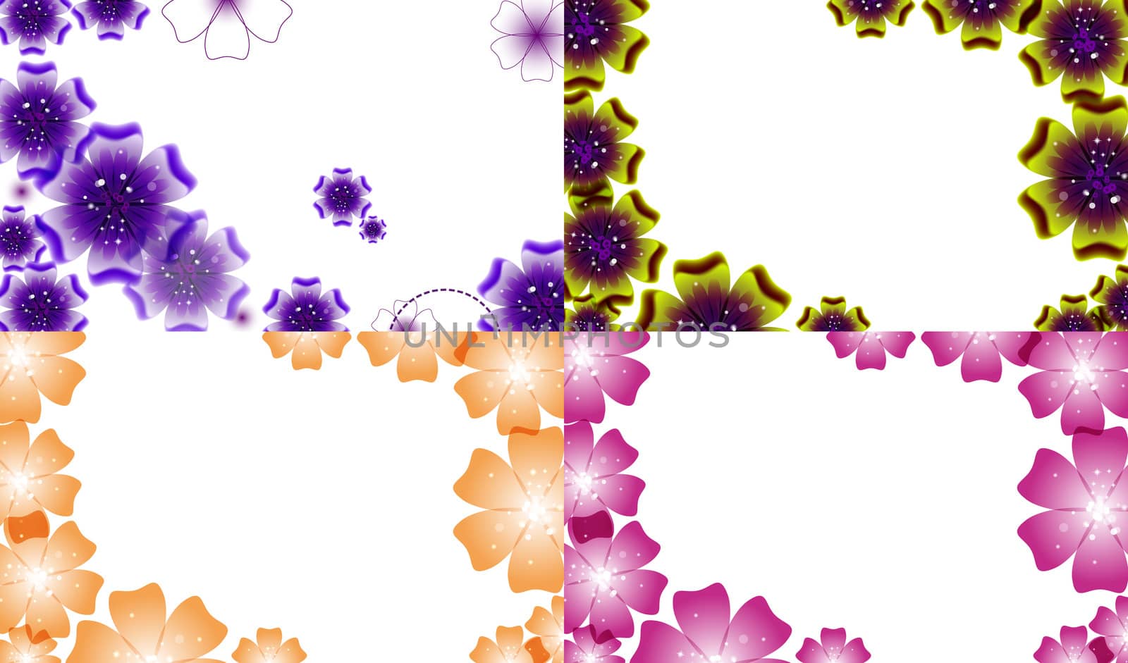 Set of Spring background for the design flowers.  by serhii_lohvyniuk