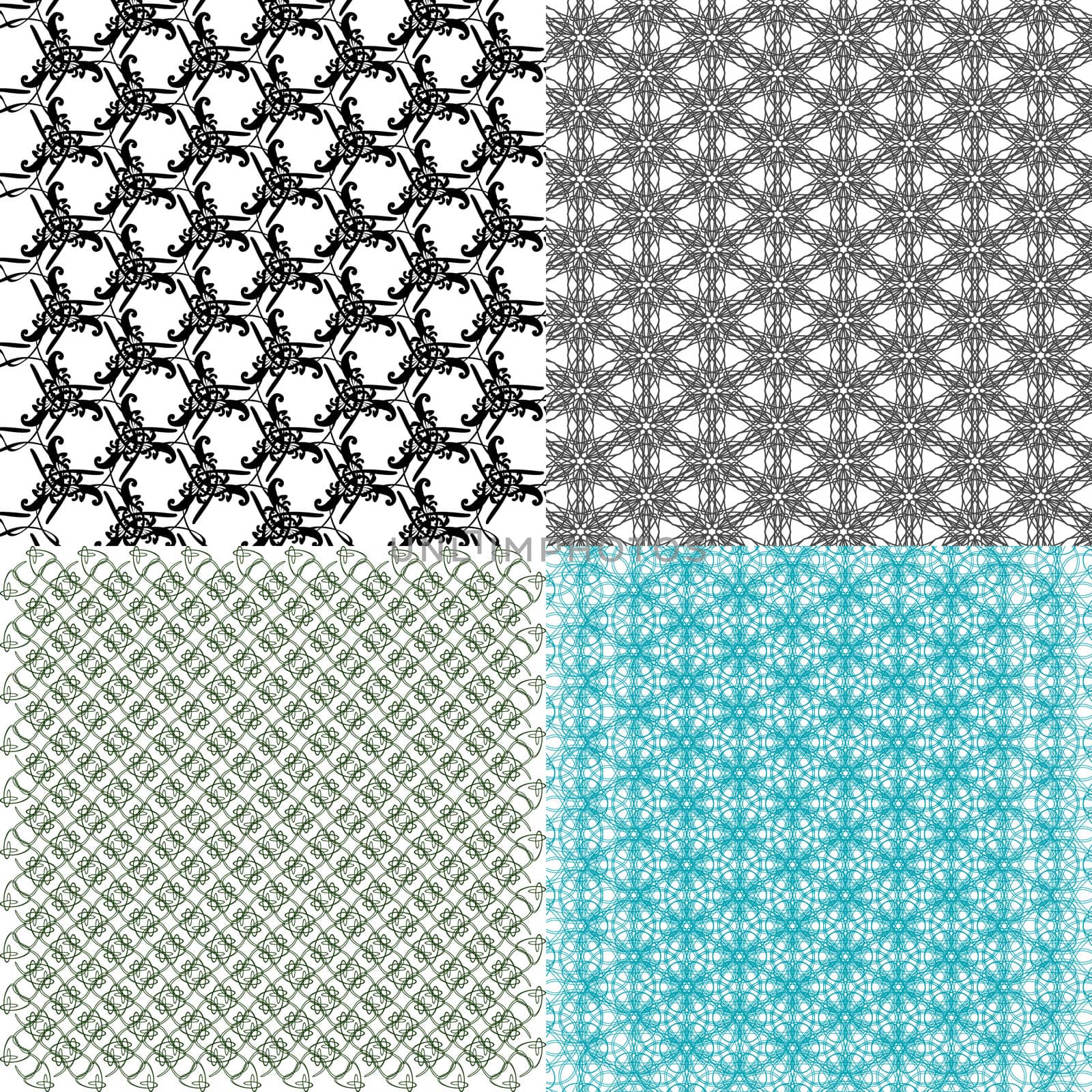 Set of  geometric pattern in op art design.  illustration art