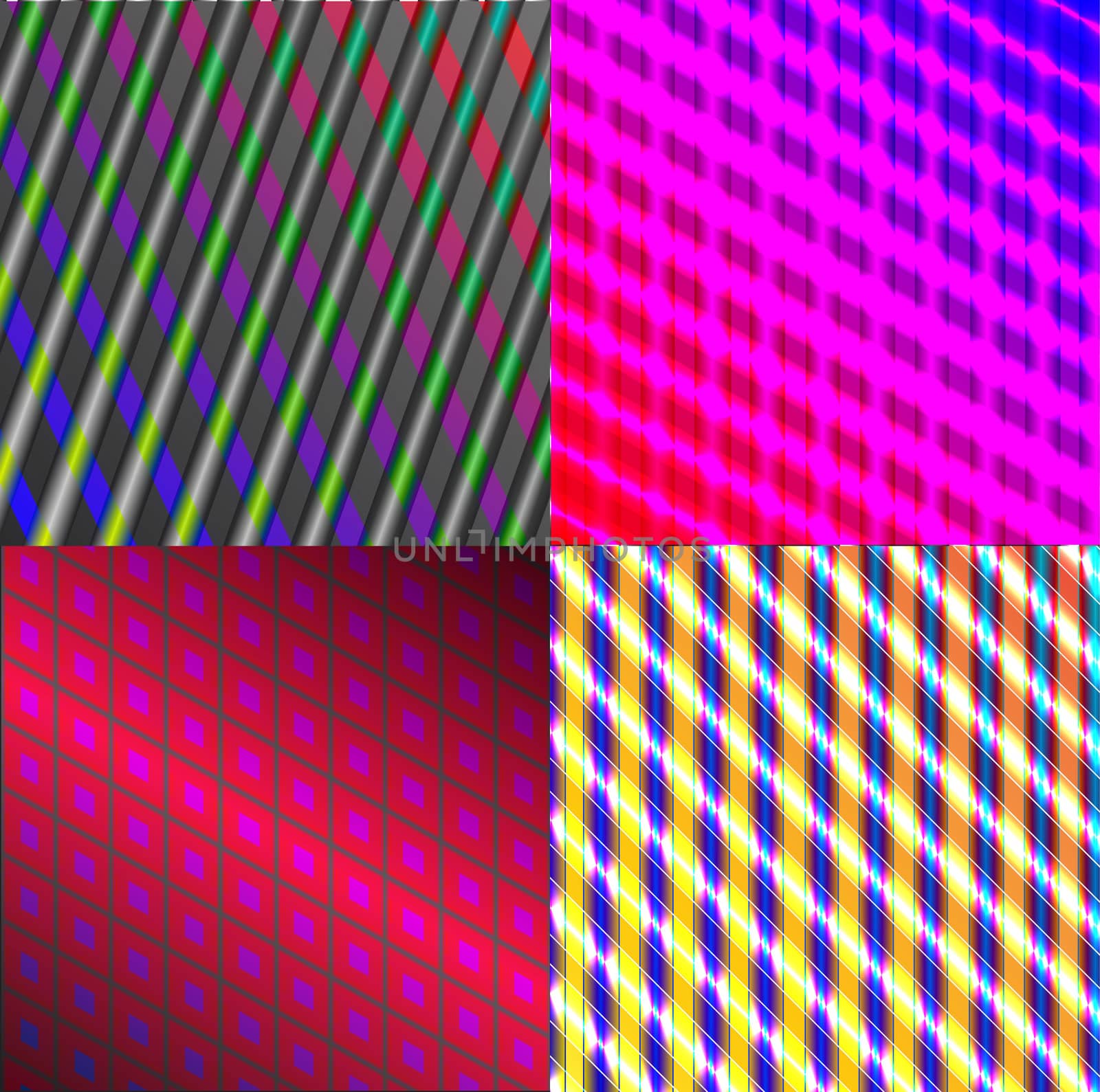 Set of dark abstract spectrum background lines.  illustration