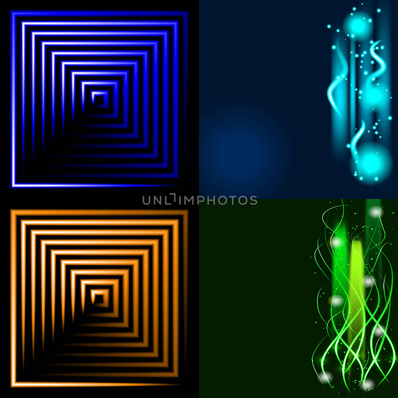 Set of Blurry abstract lines. Light effect. Sparkle background.  illustration