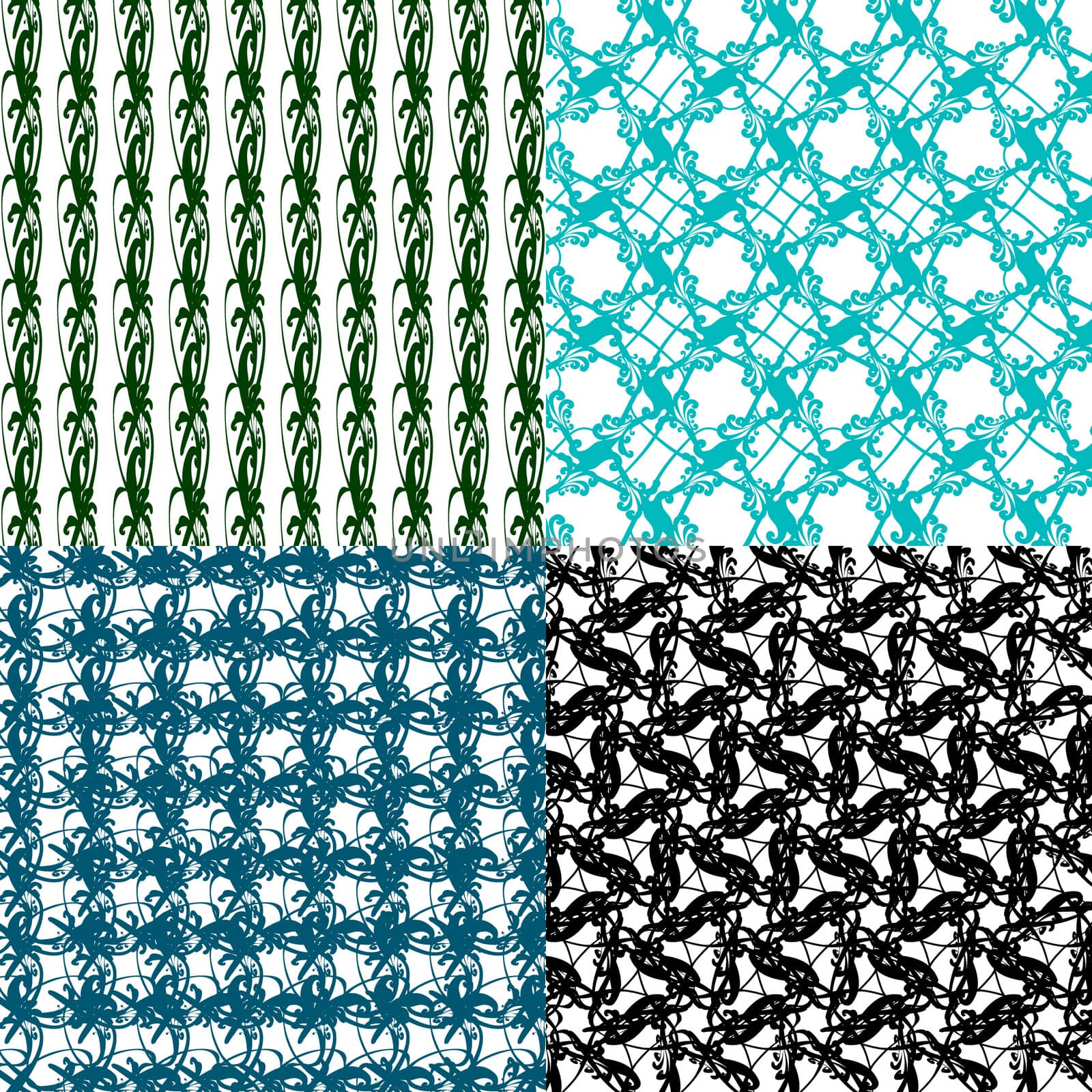 Set of  geometric pattern in op art design.  art. by serhii_lohvyniuk