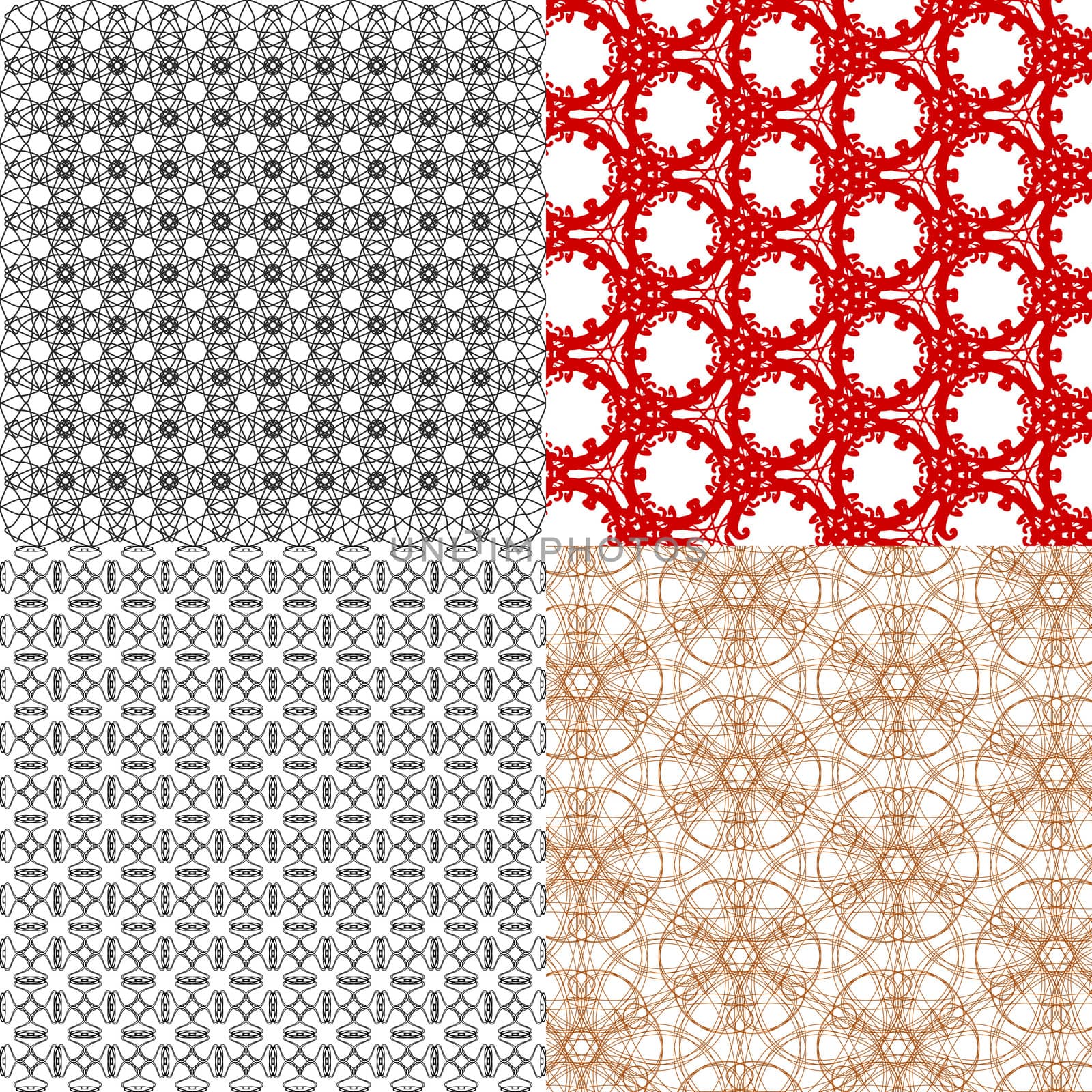 Set of  geometric pattern in op art design.  illustration art