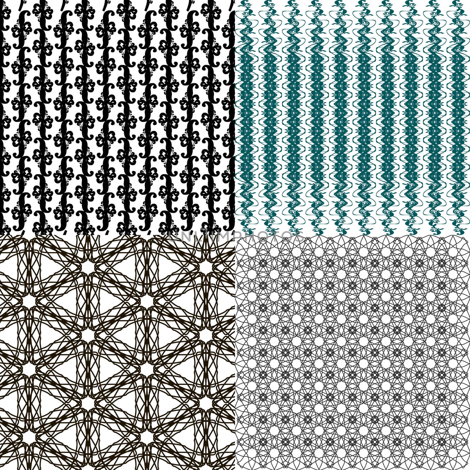 Set of  geometric pattern in op art design.  art. by serhii_lohvyniuk