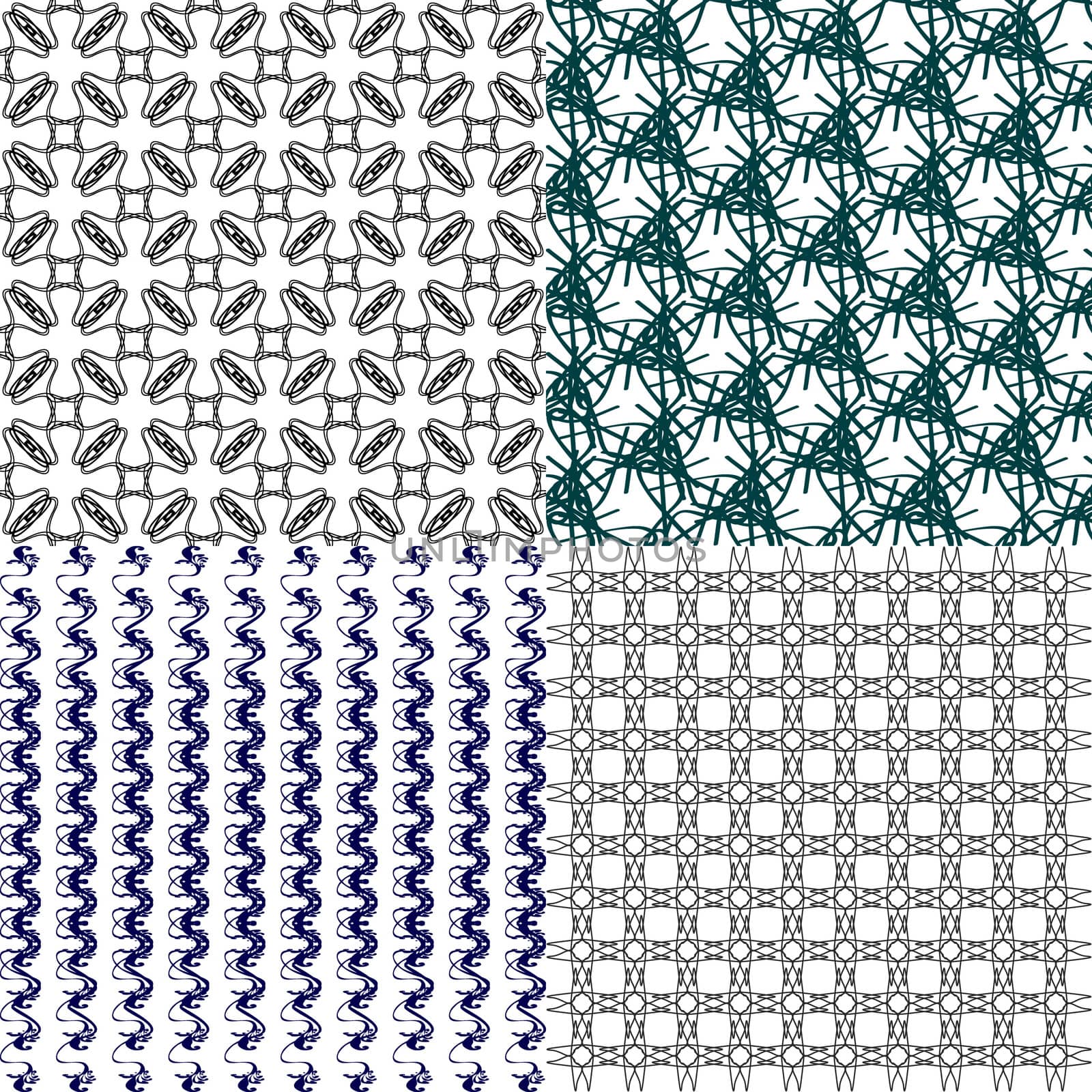 Set of  geometric pattern in op art design.  art. by serhii_lohvyniuk