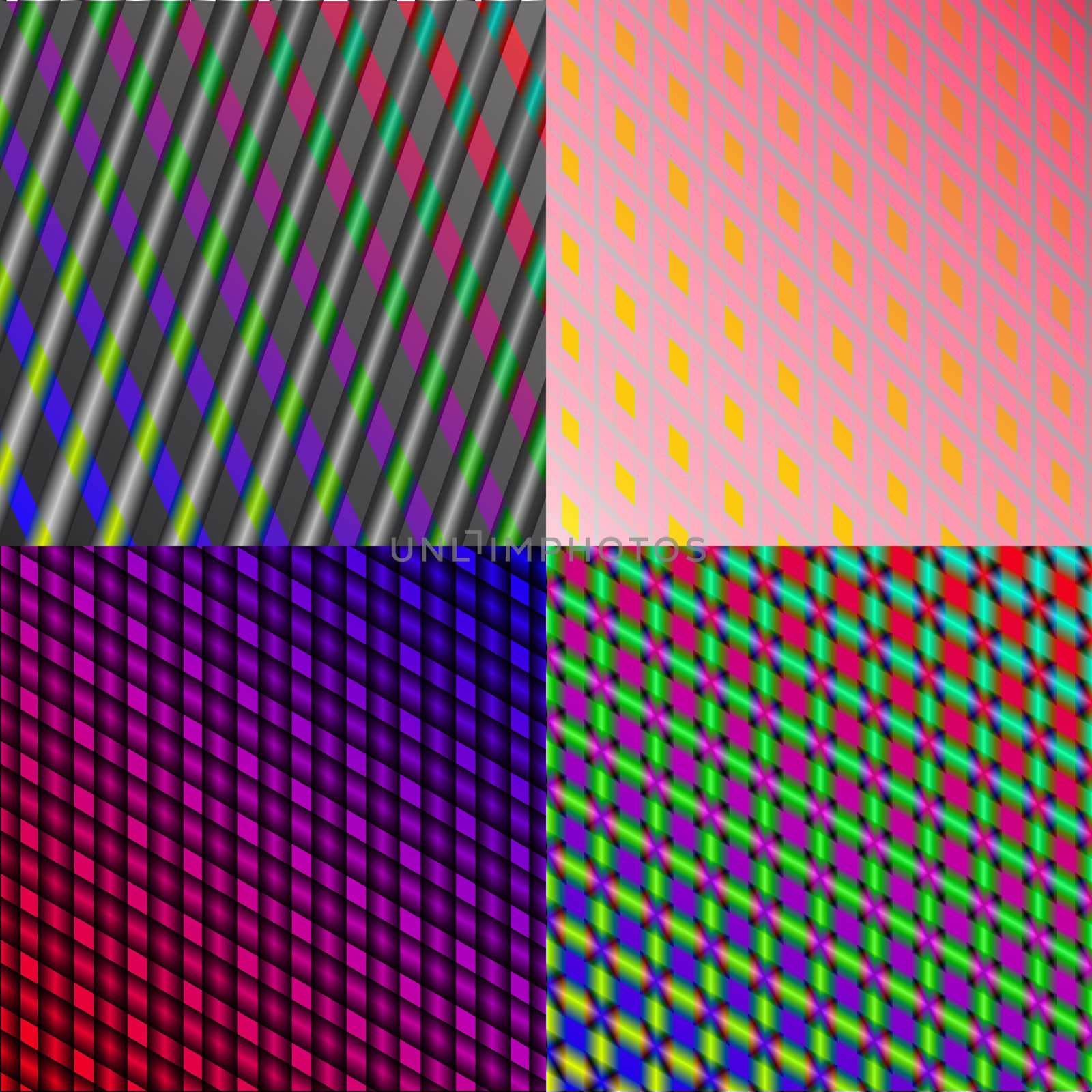 Set of 4 colorful abstract neon backgrounds. Rasterized copy by serhii_lohvyniuk