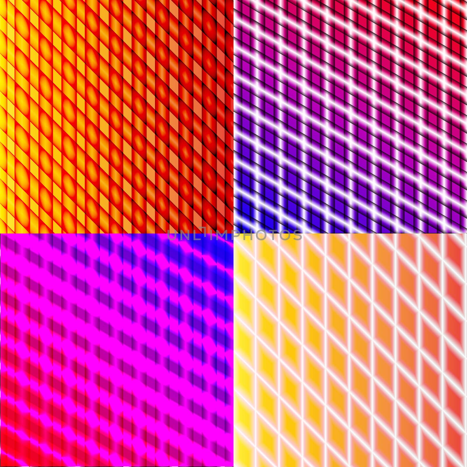 Set of 4 colorful abstract neon backgrounds. Rasterized copy by serhii_lohvyniuk