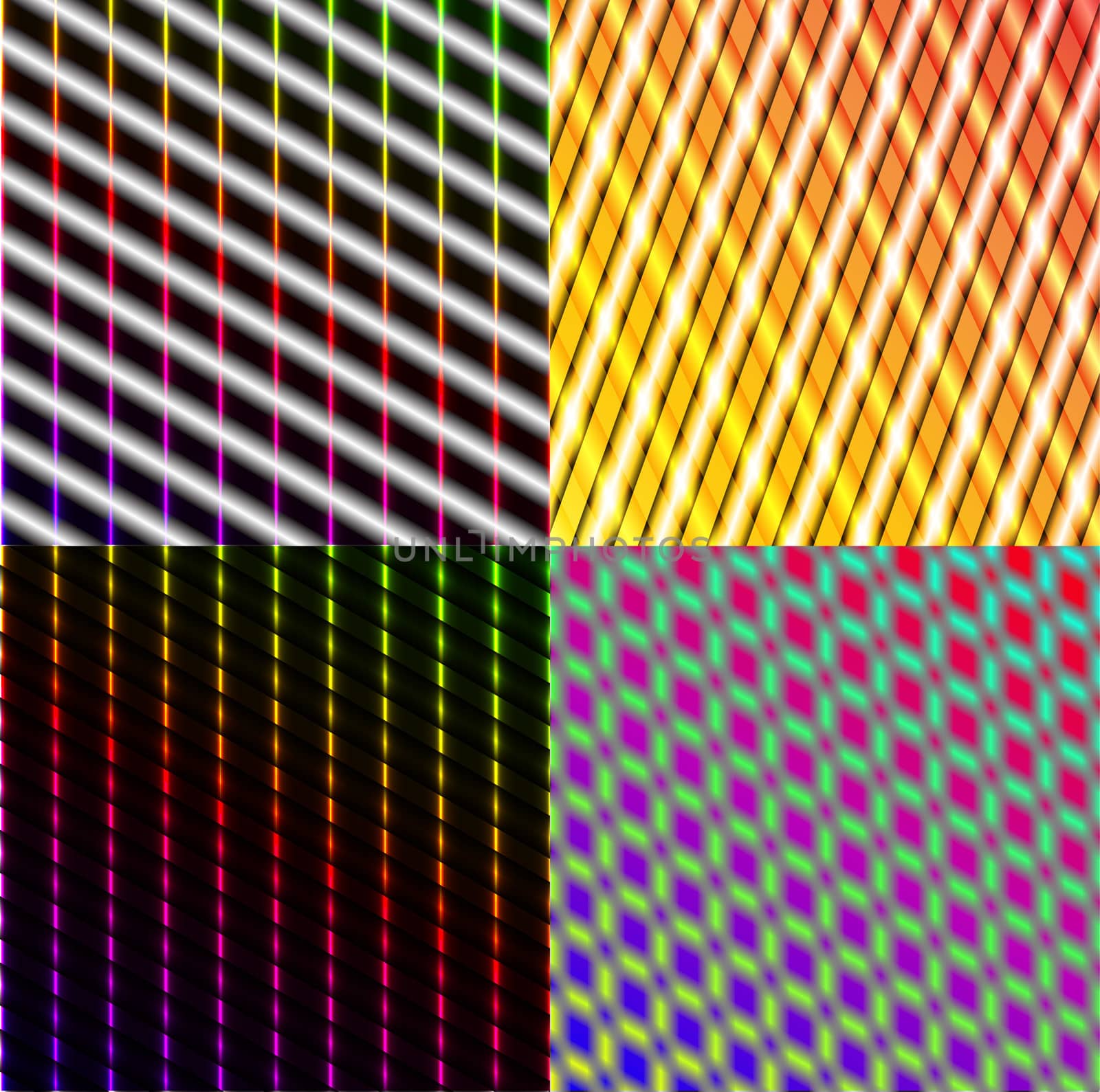 Set of dark abstract spectrum background lines.  illustration