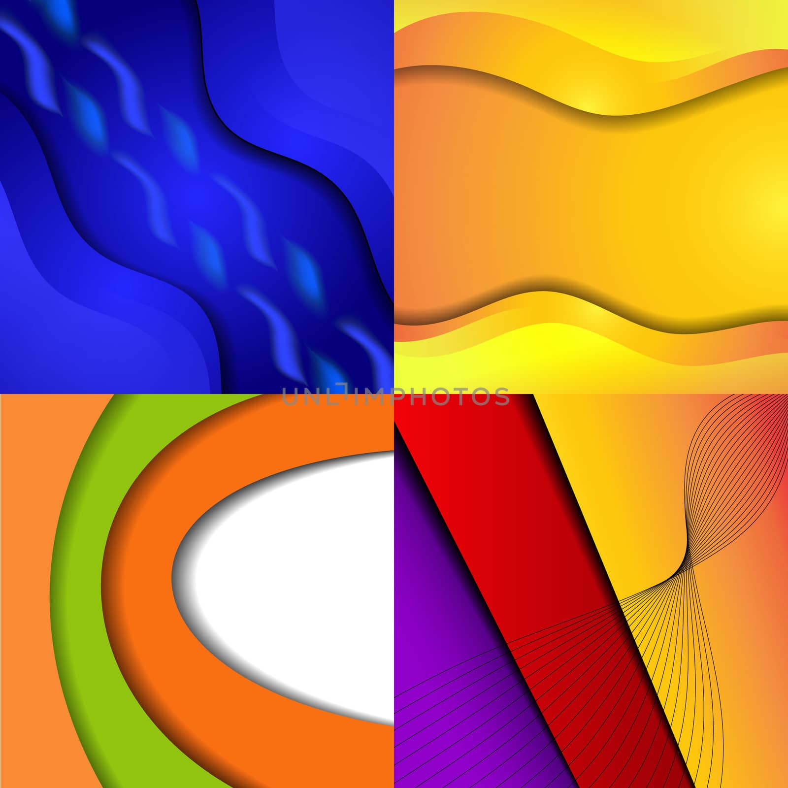 Collection of abstract multicolored backgrounds. Eps 10 design.  by serhii_lohvyniuk