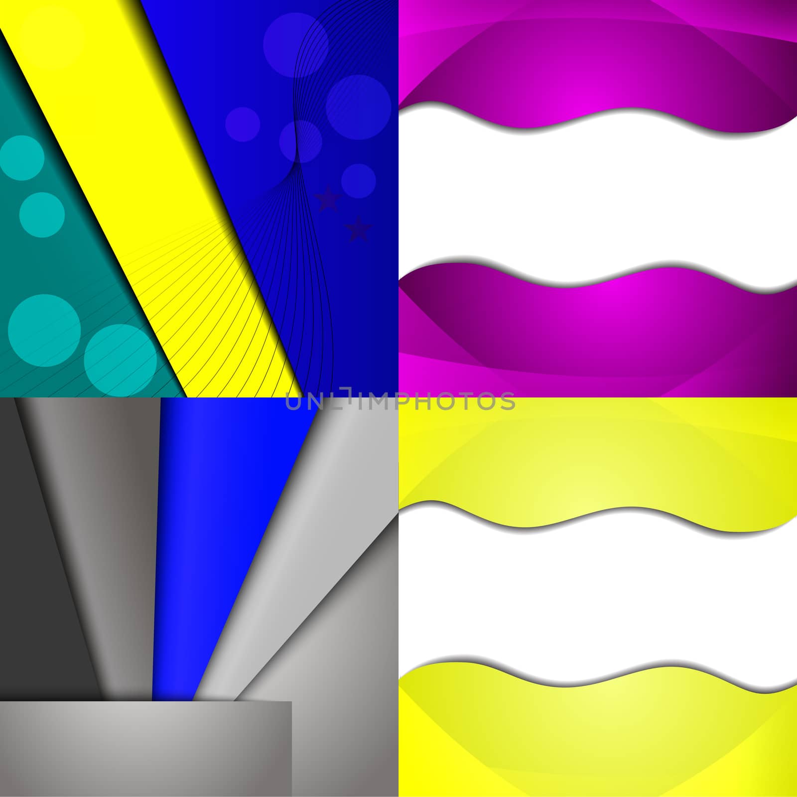 Colorful abstract backgrounds winding in the set. raster copy