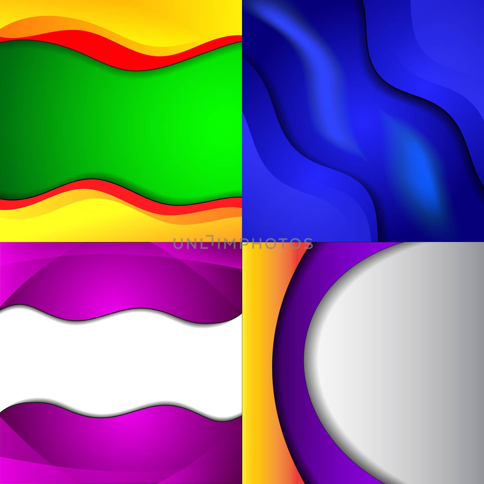 Collection of abstract multicolored backgrounds. Eps 10 design.  by serhii_lohvyniuk