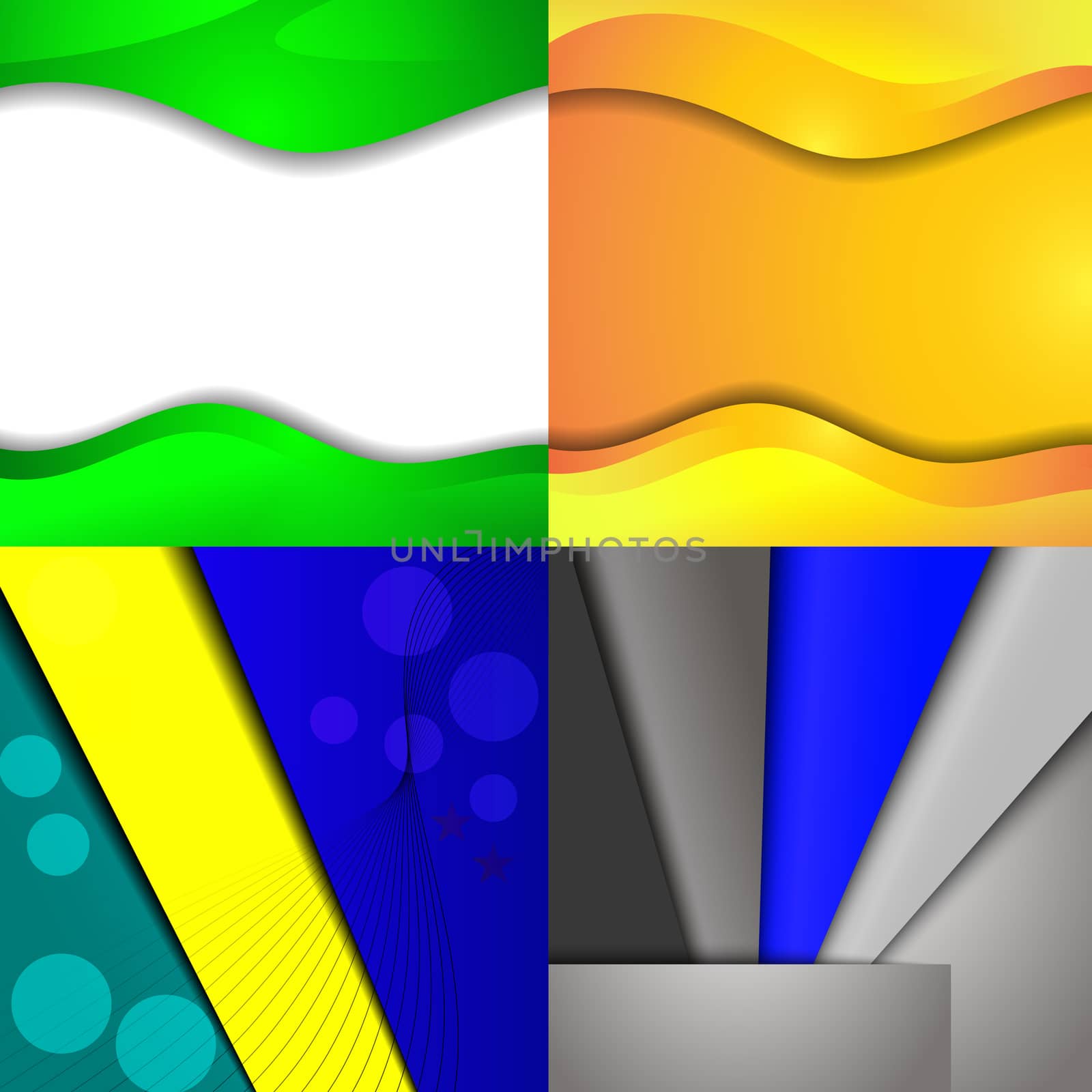 Colorful abstract backgrounds winding in the set. raster by serhii_lohvyniuk